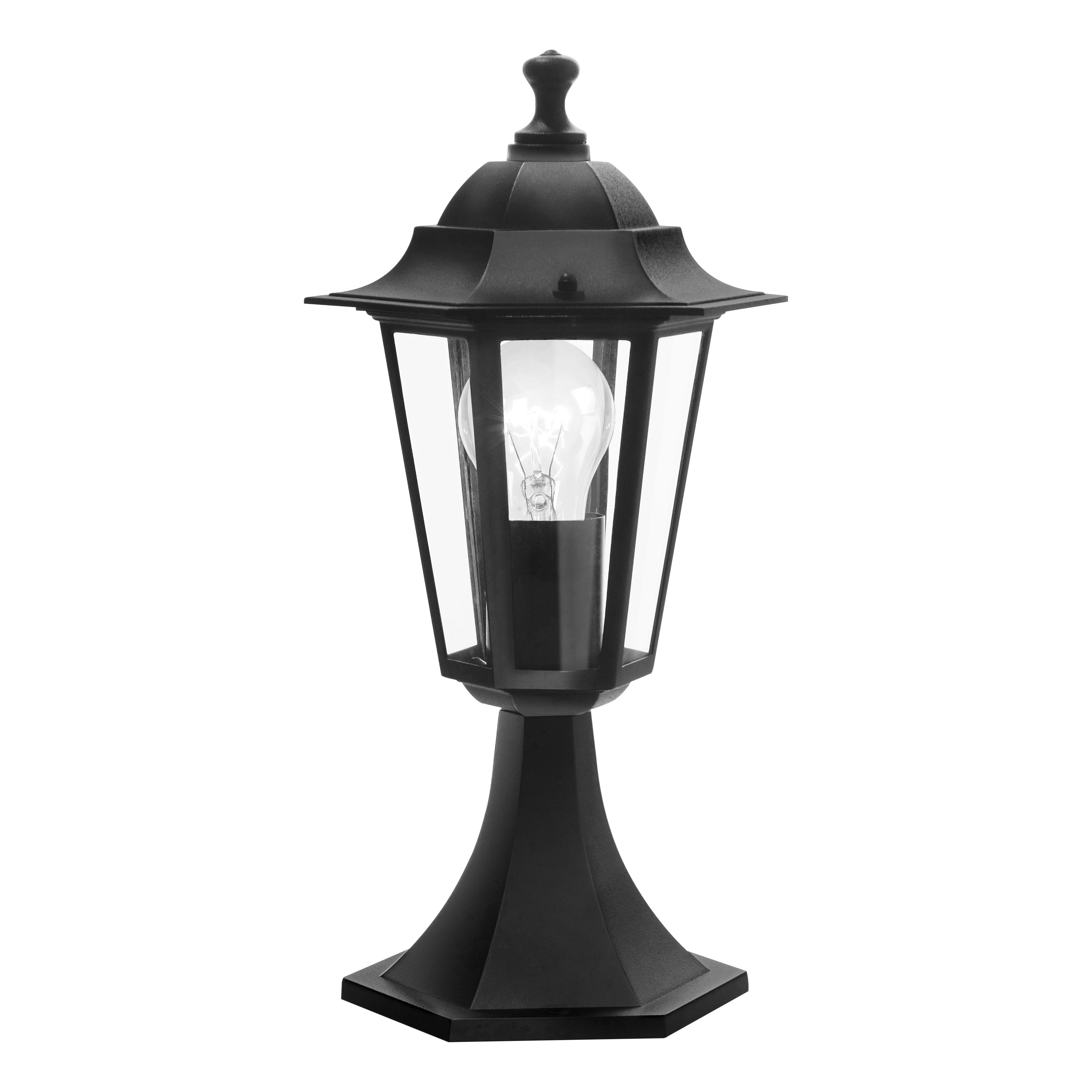 Stalpisor de Gradina Lanterna 4 Black 39CM, IP44, 1xE27