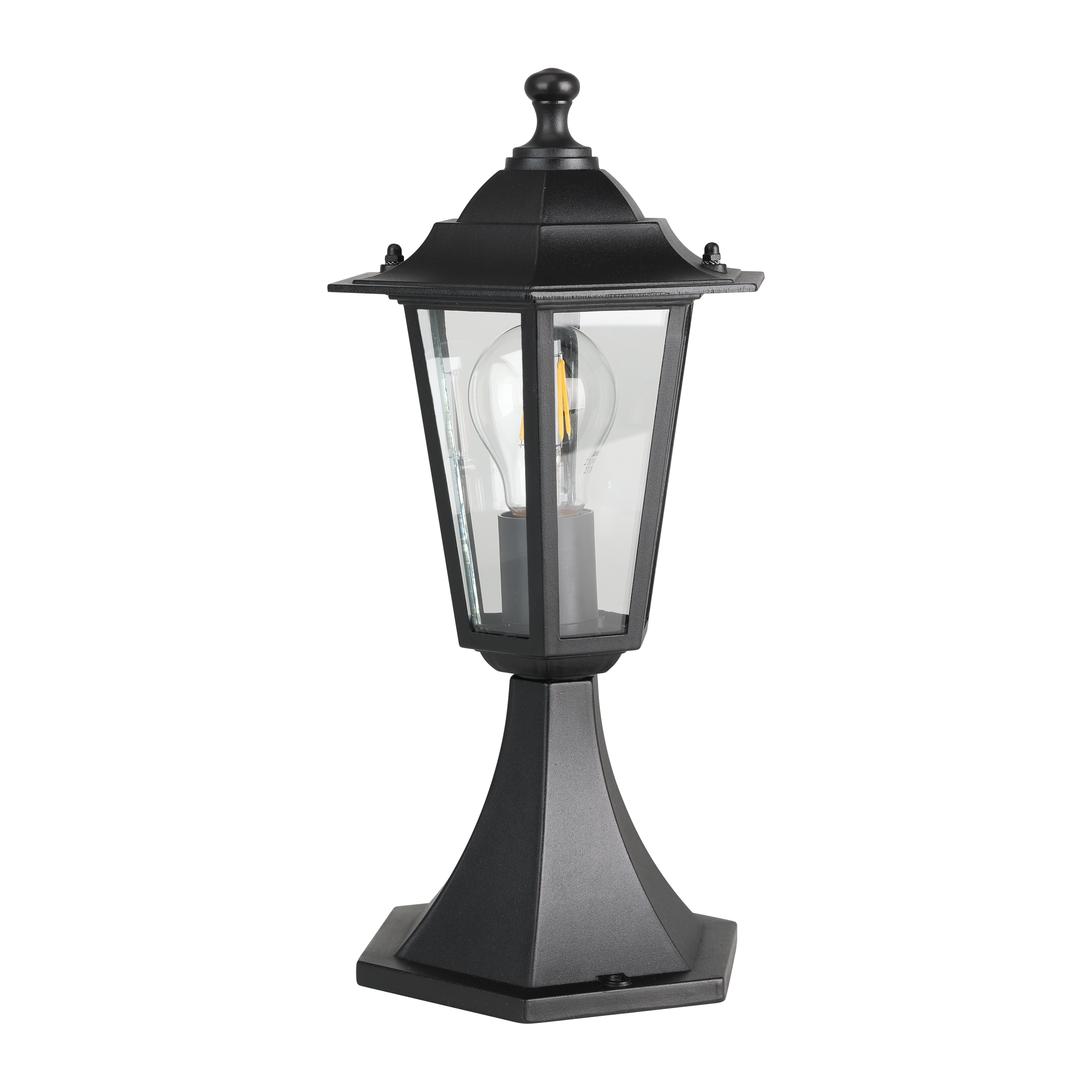 Stalpisor de Gradina Lanterna 4 Black 39CM, IP44, 1xE27