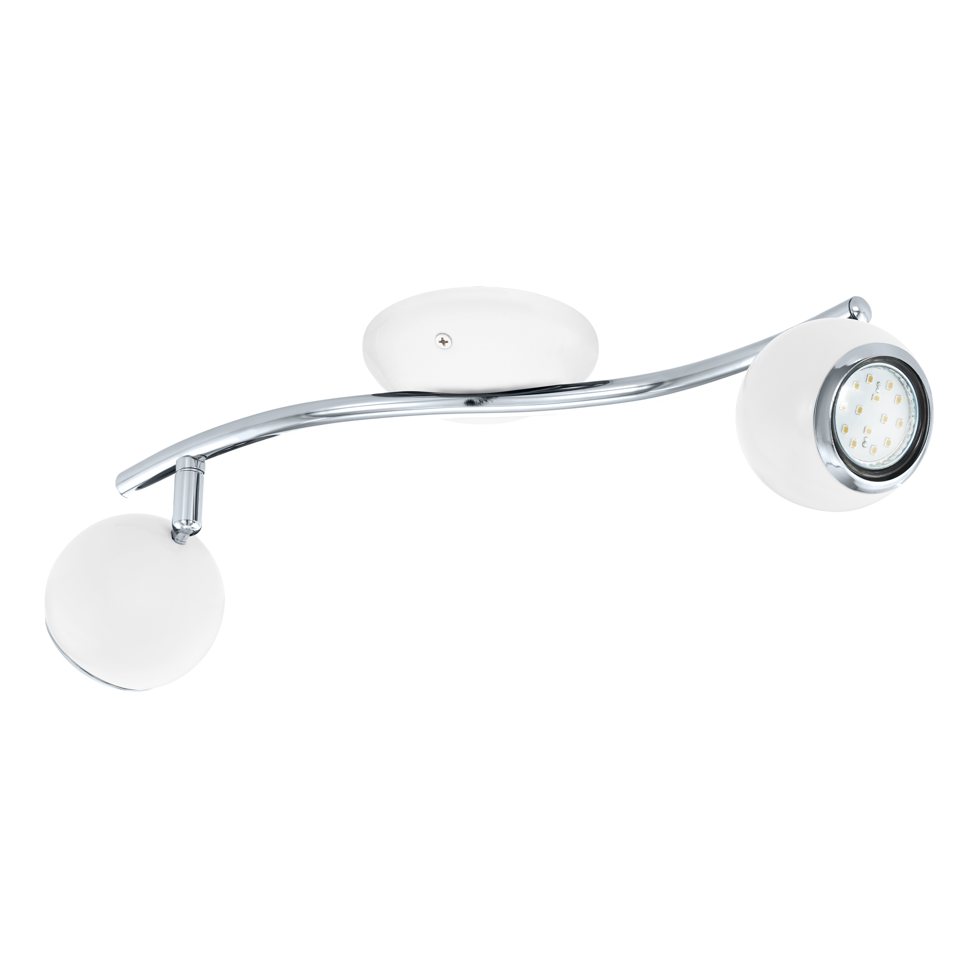 Lustra BIMEDA cu 2 Spoturi White & Silver 36CM