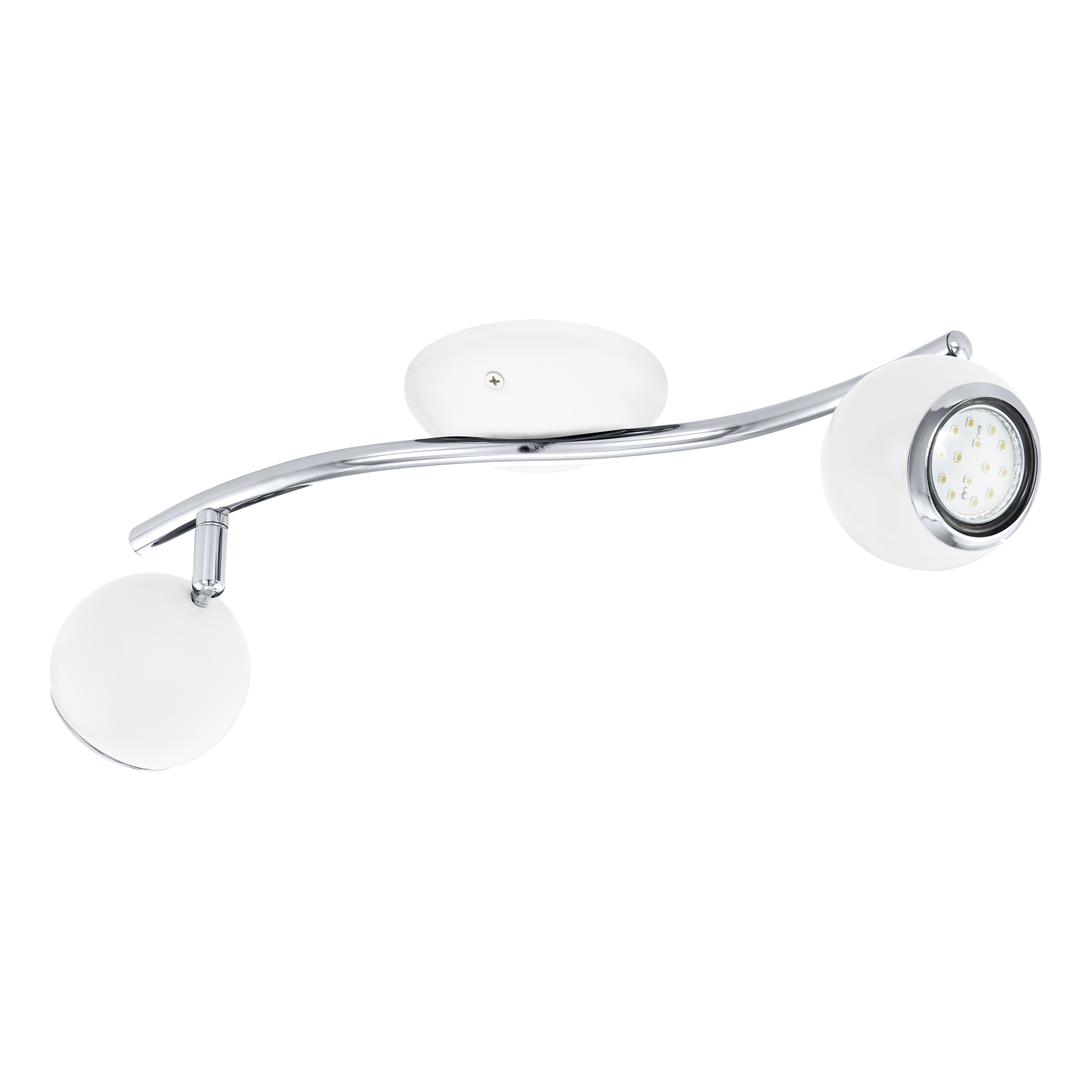 Lustra BIMEDA cu 2 Spoturi White & Silver 36CM 36.5CM Chandeliers