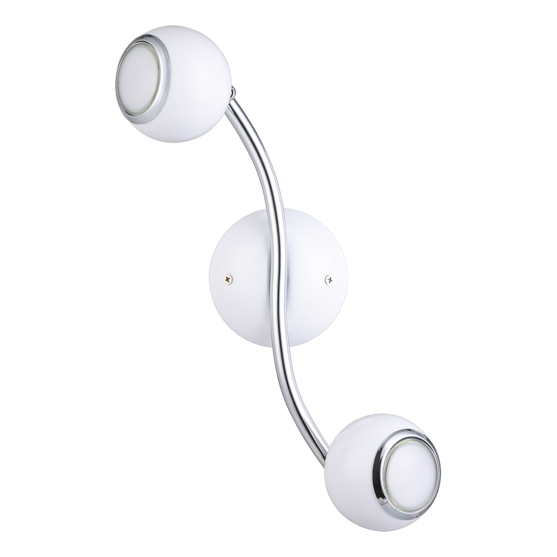 Lustra BIMEDA cu 2 Spoturi White & Silver 36CM