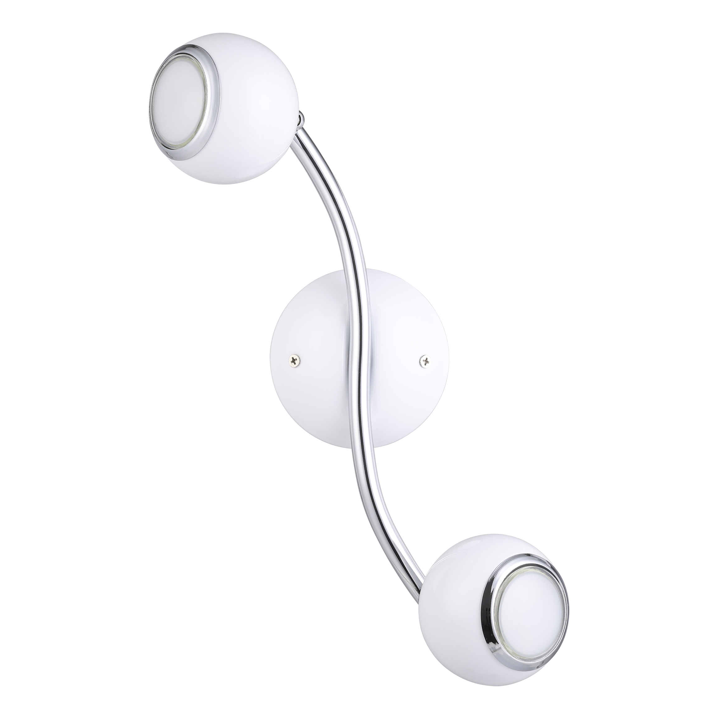 Lustra BIMEDA cu 2 Spoturi White & Silver 36CM