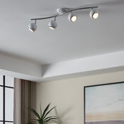 Lustra BIMEDA cu 4 Spoturi White & Silver 64CM