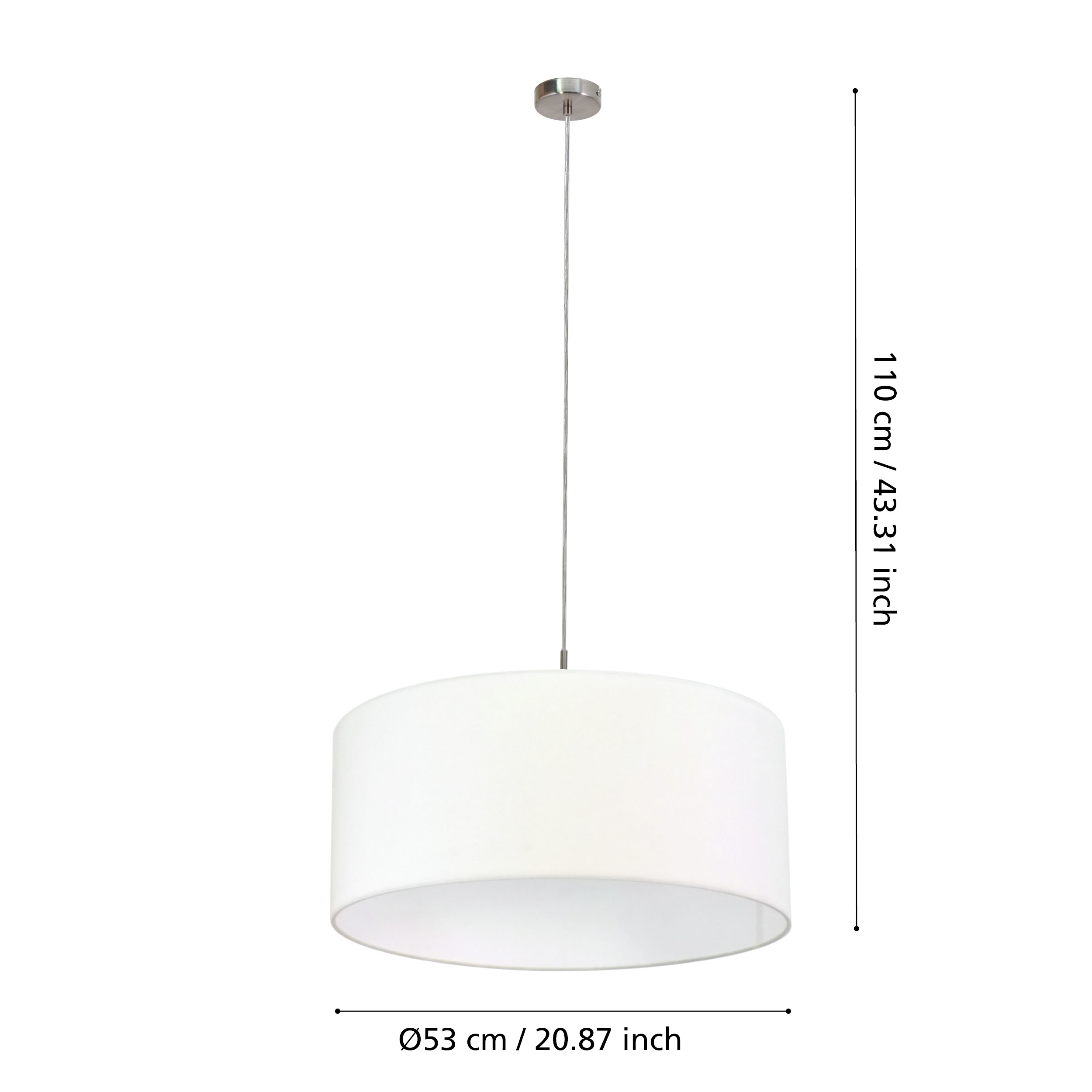 Pendul PASTERI White & Silver 110CM