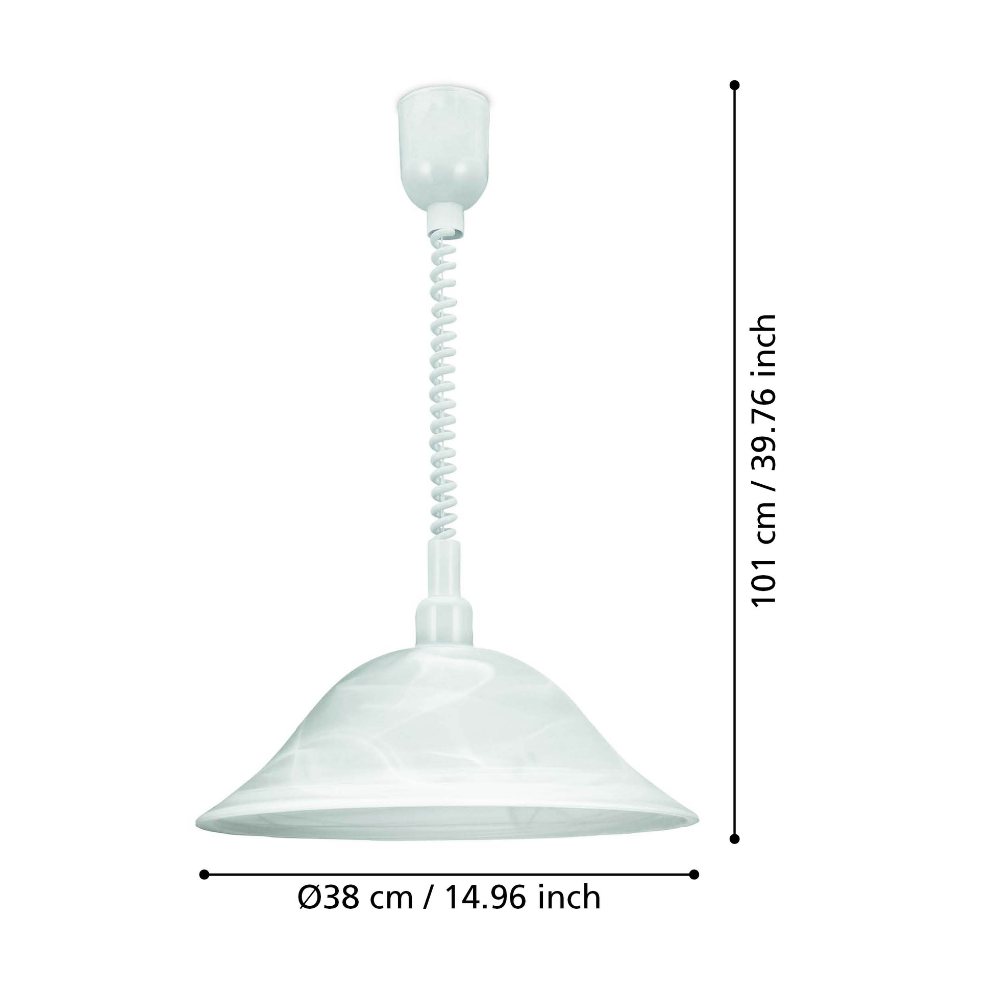 Pendul ALESSANDRA White 1xE27 Eglo Ø38CM
