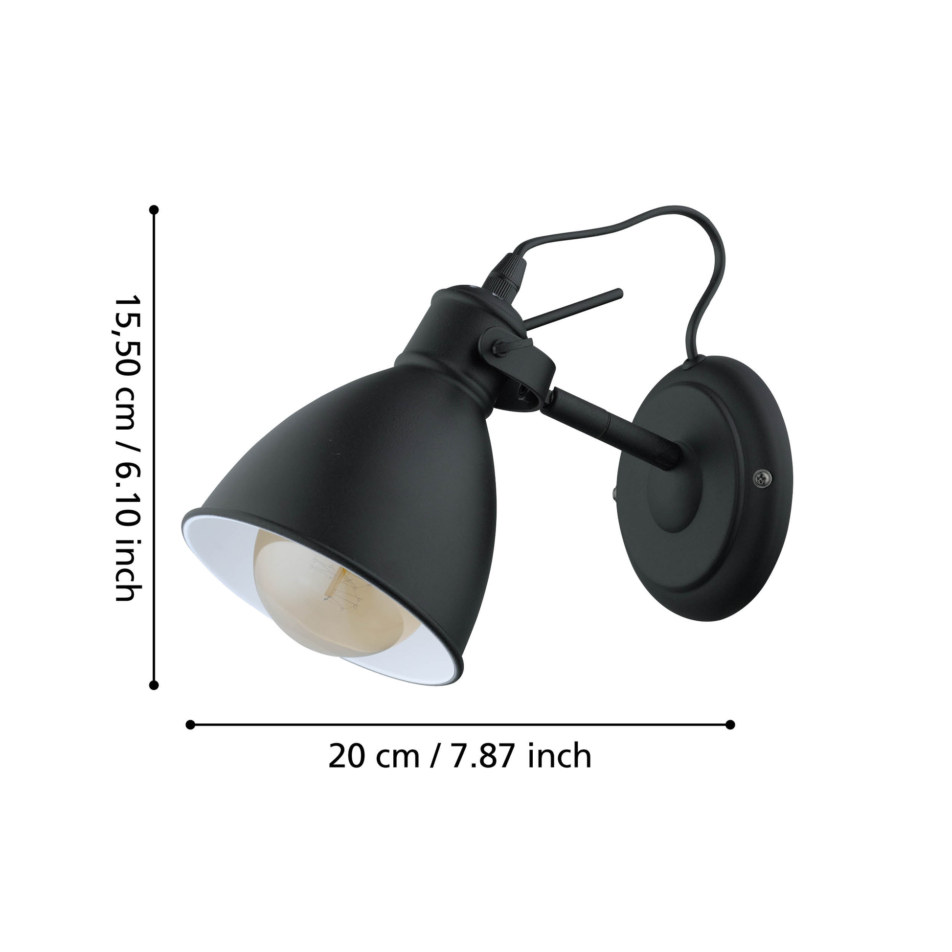 Aplica/Spot Reglabil PRIDDY Black EGLO