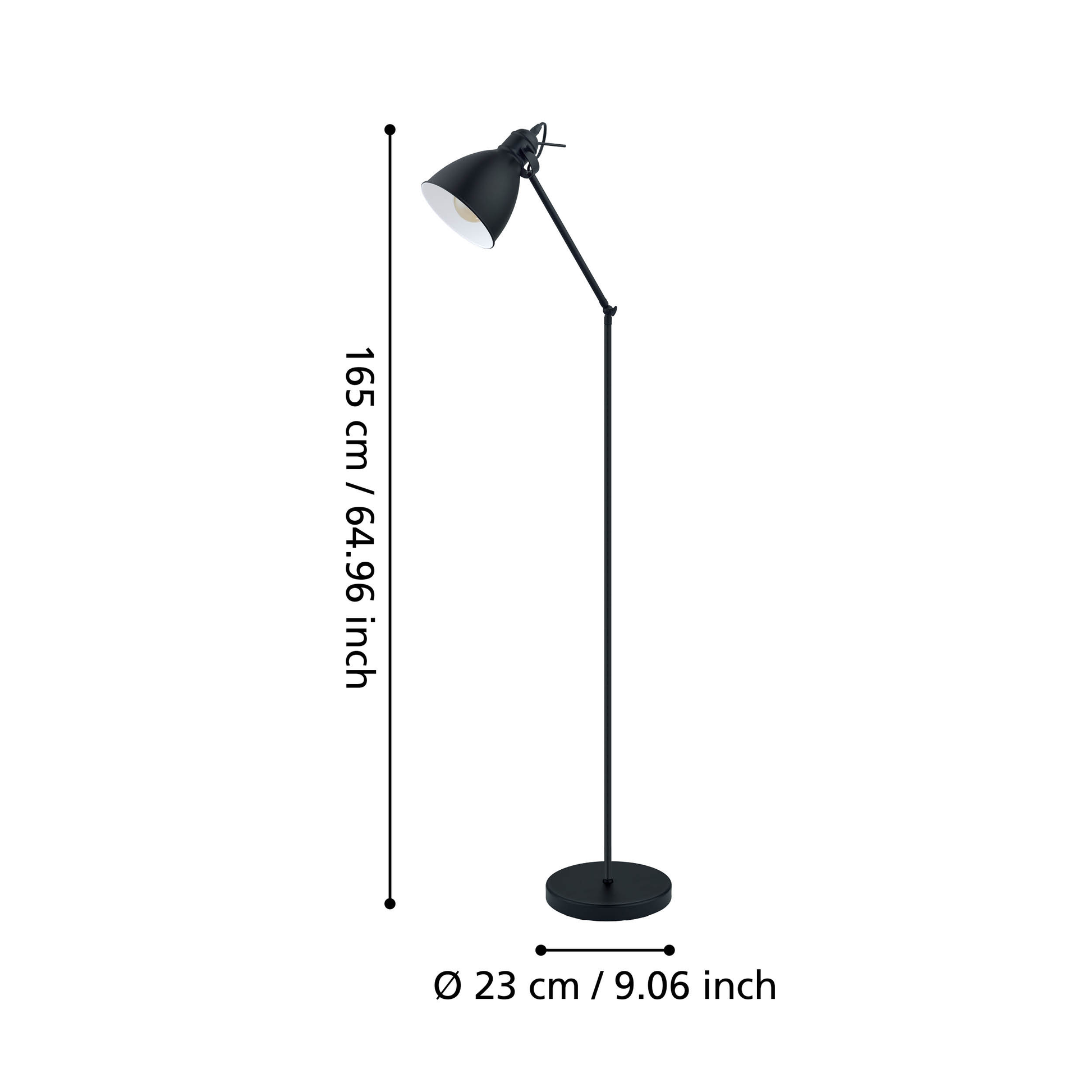 Lampadar PRIDDY Black 137CM Eglo