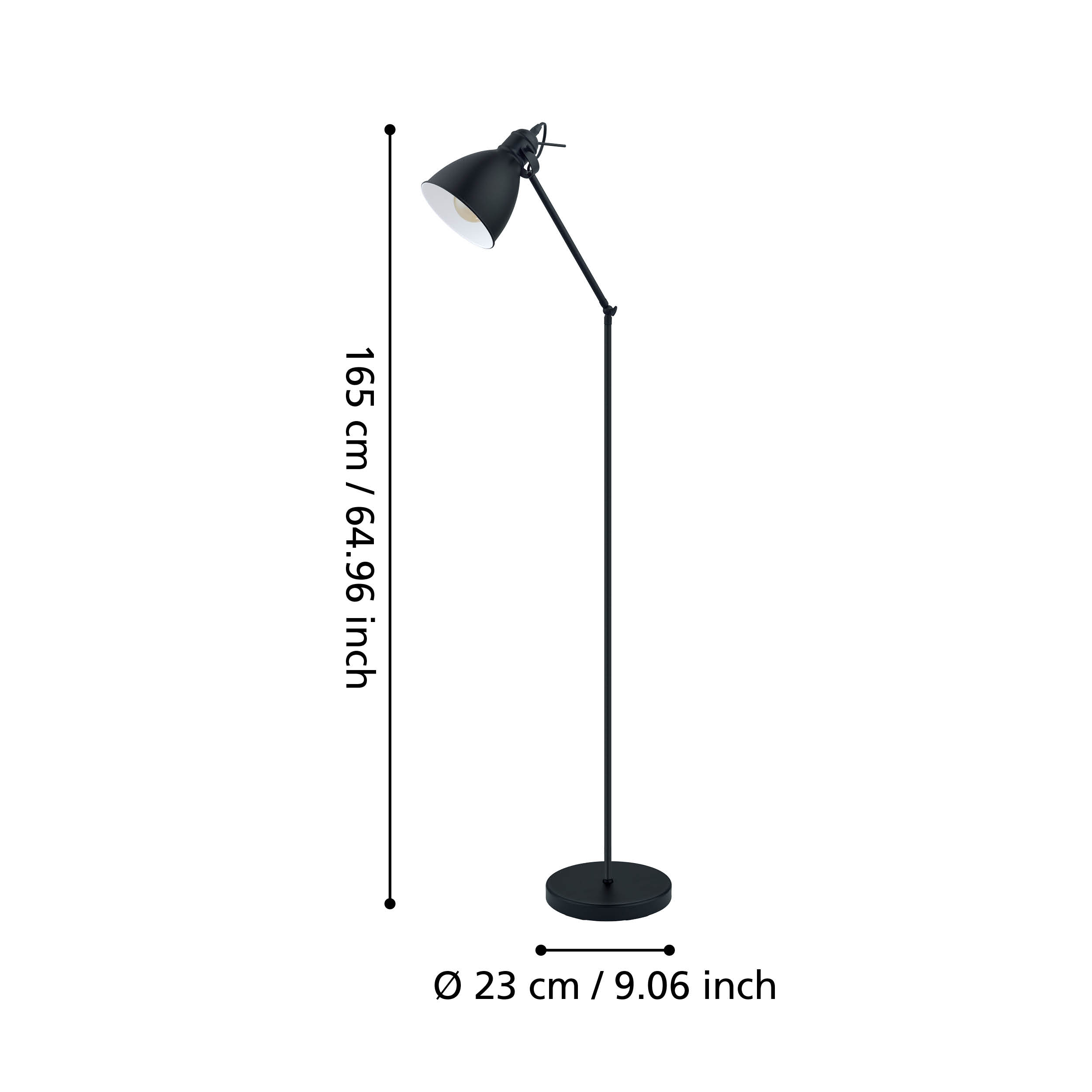 Lampadar PRIDDY Black 137CM Eglo