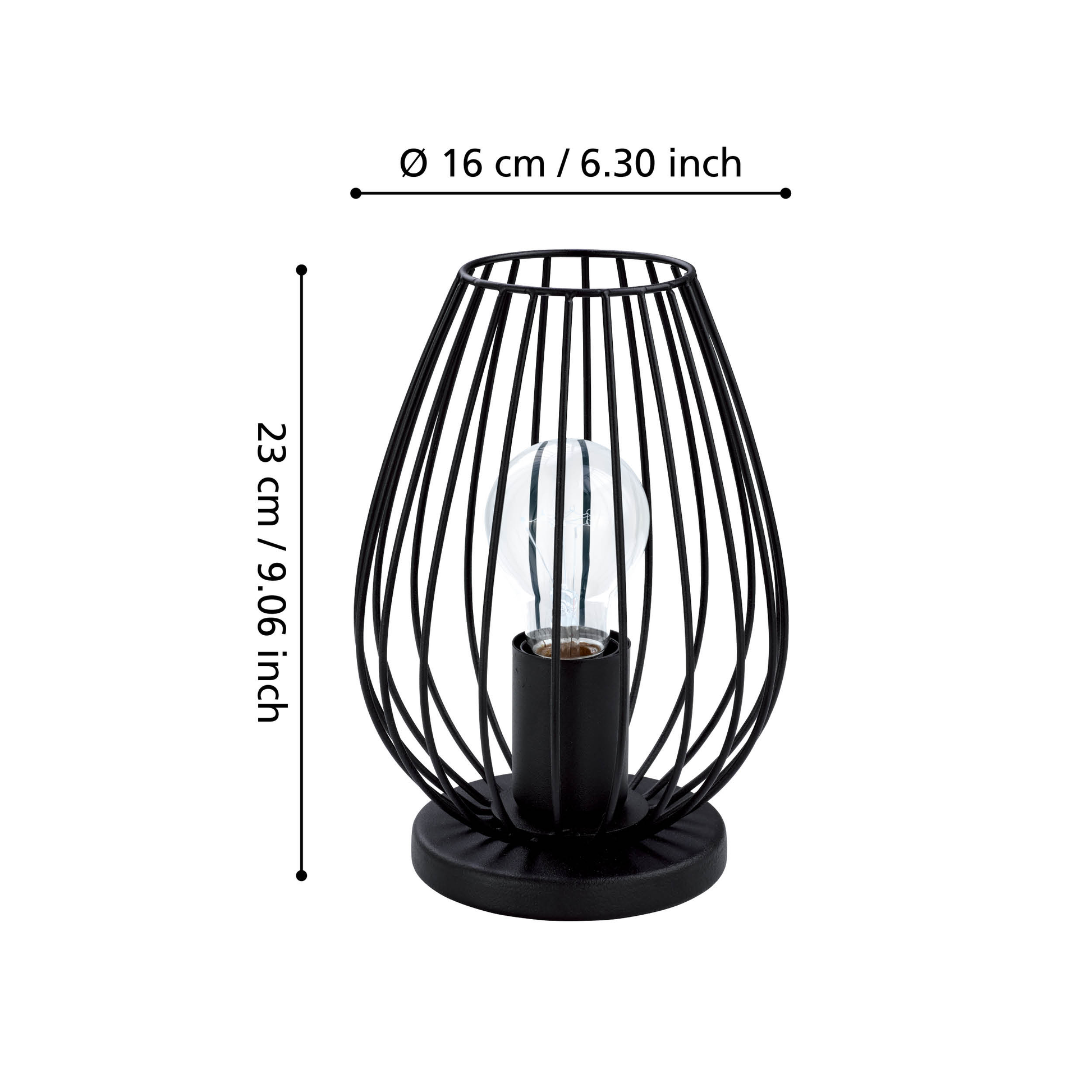 Veioza Decorativa NEWTOWN Black Ø16CM