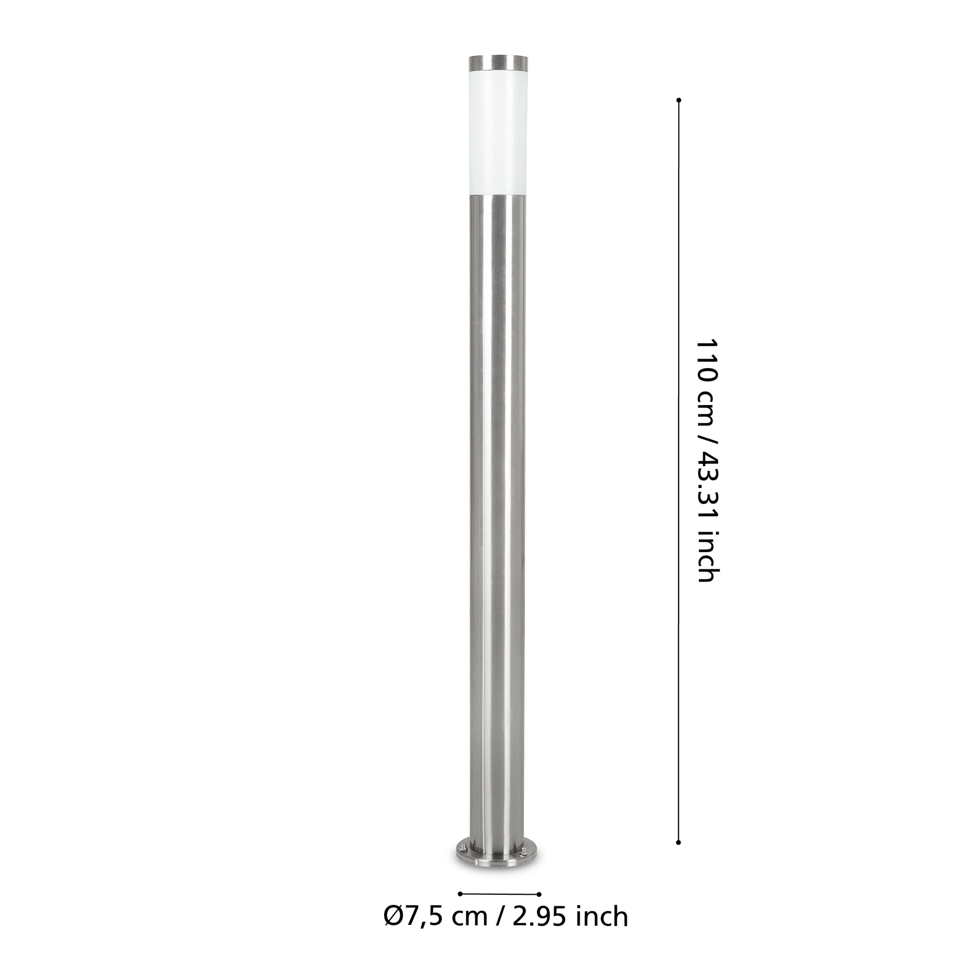 Stalp Ornamental De Gradina HELSINKI Silver 1xE27 Eglo