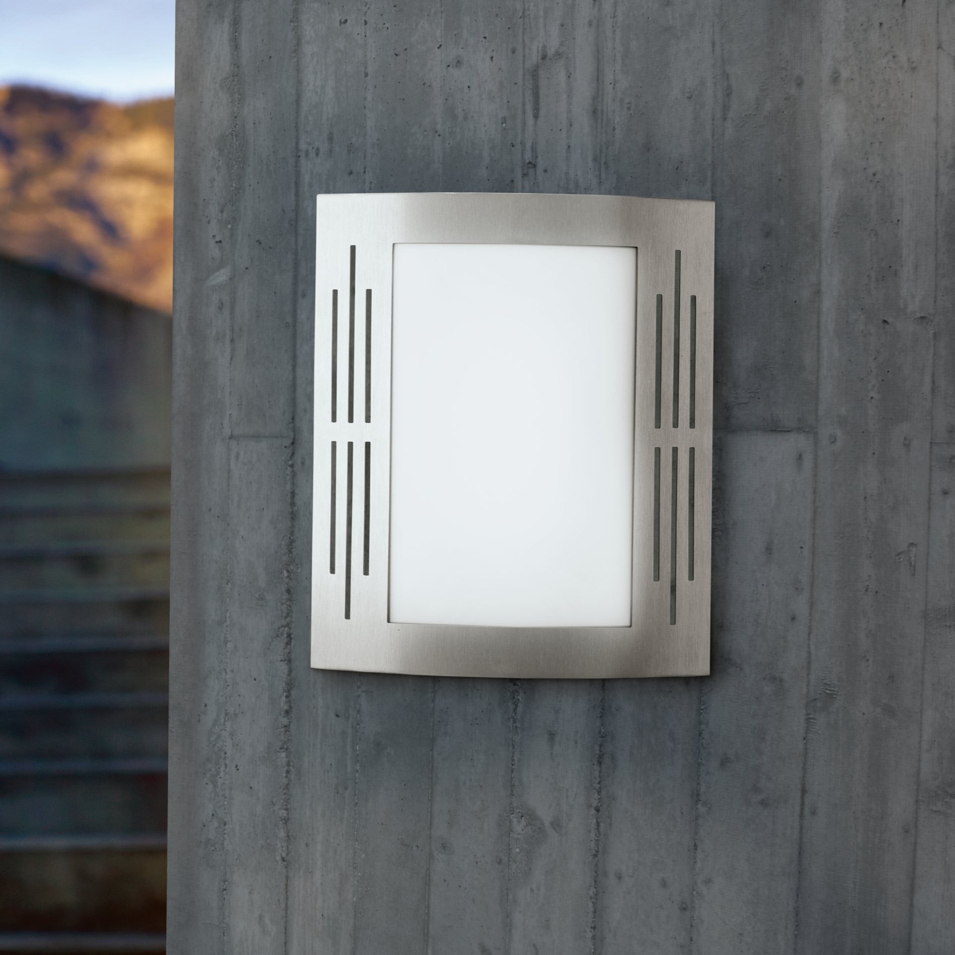 Aplica Exterior CITY Silver & White Eglo