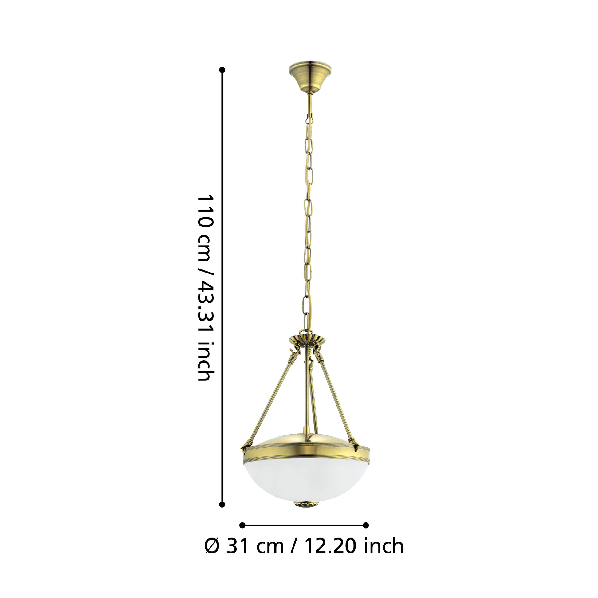 Pendul Vintage SAVOY Bronze 110x31CM