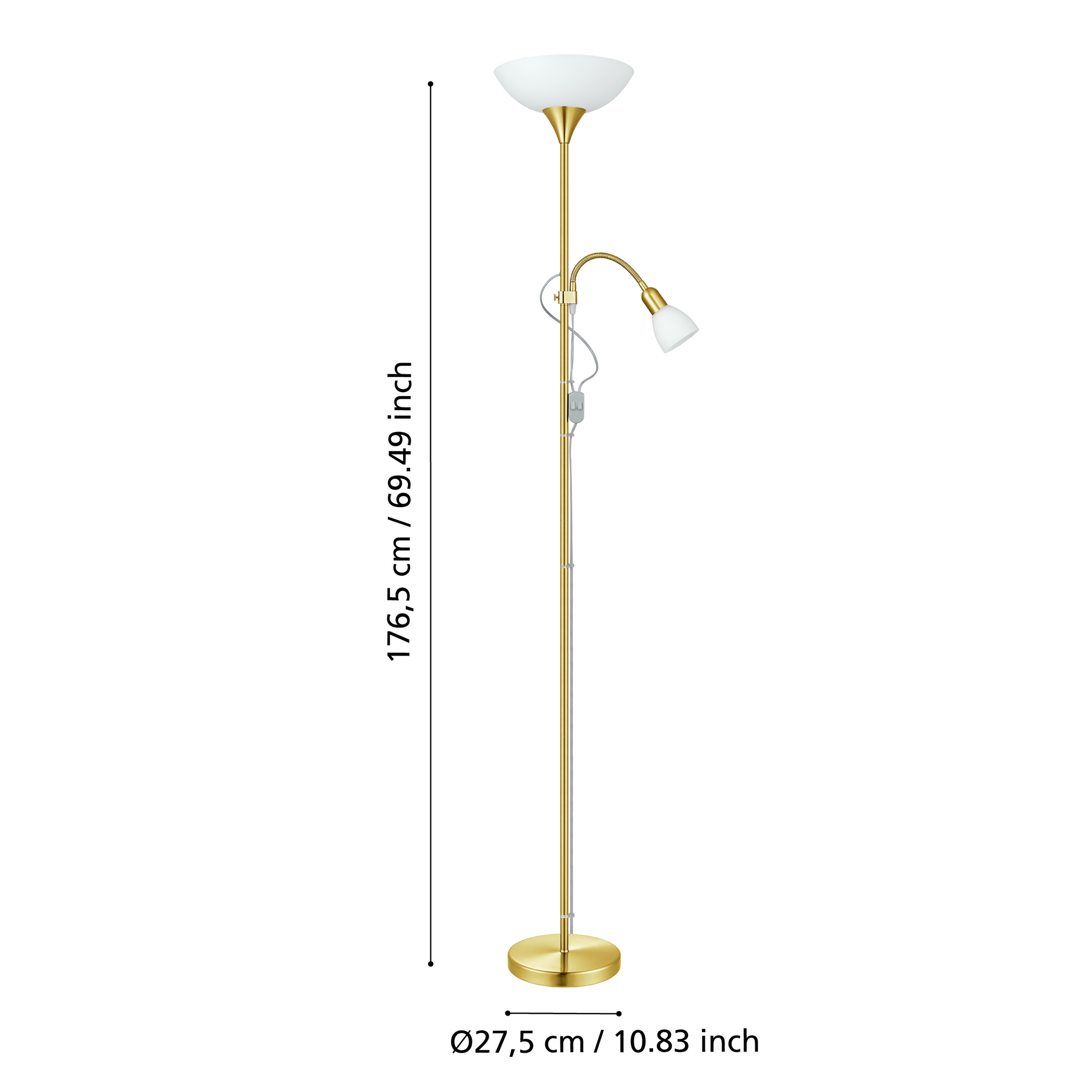 Lampadar UP 2 Gold 176.5CM Eglo
