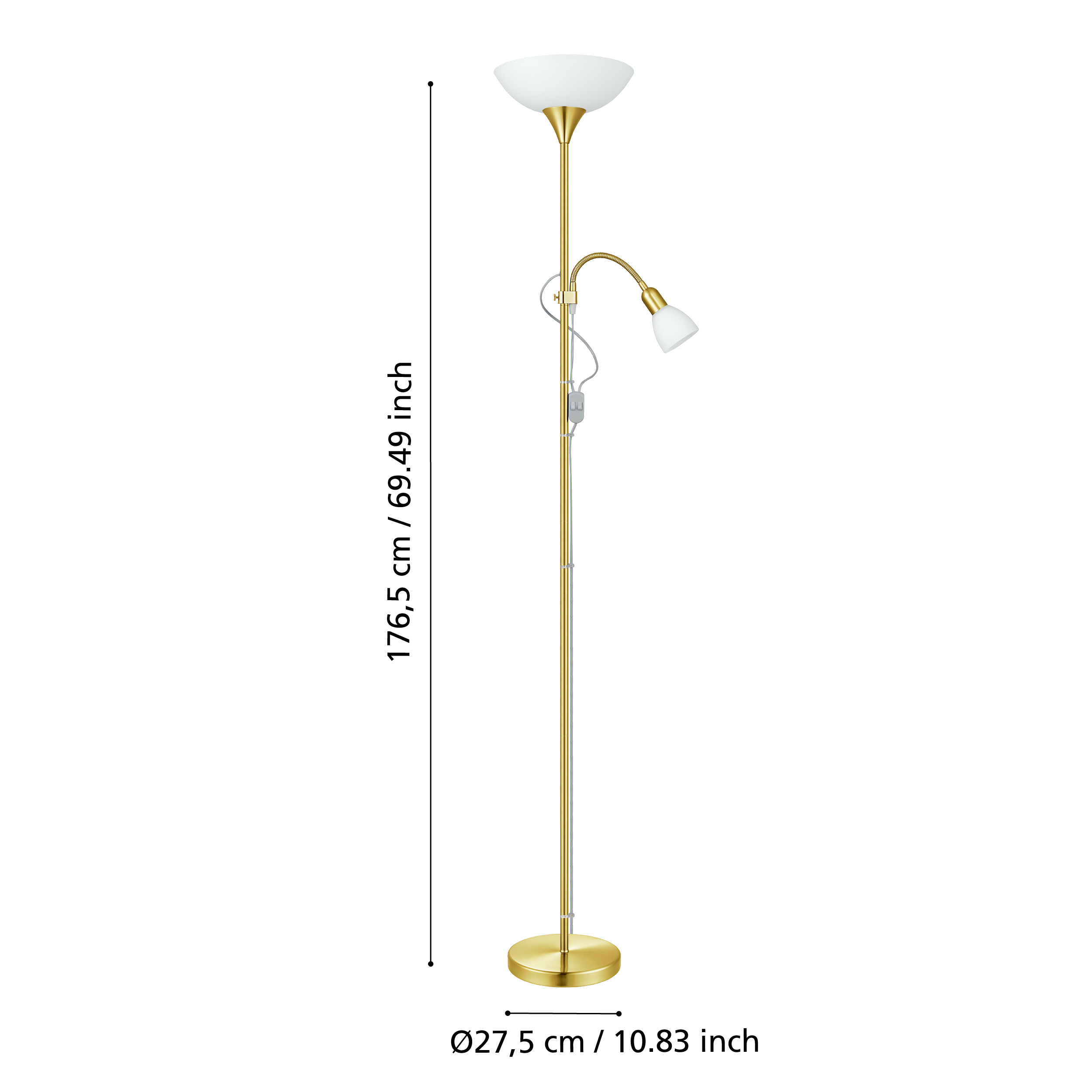 Lampadar UP 2 Gold 176.5CM Eglo