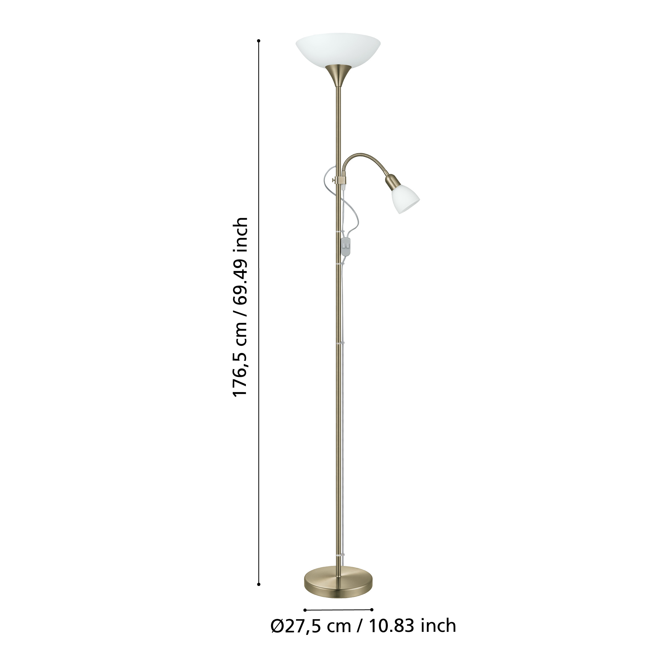 Lampadar UP 2 Gold 176.5CM Eglo