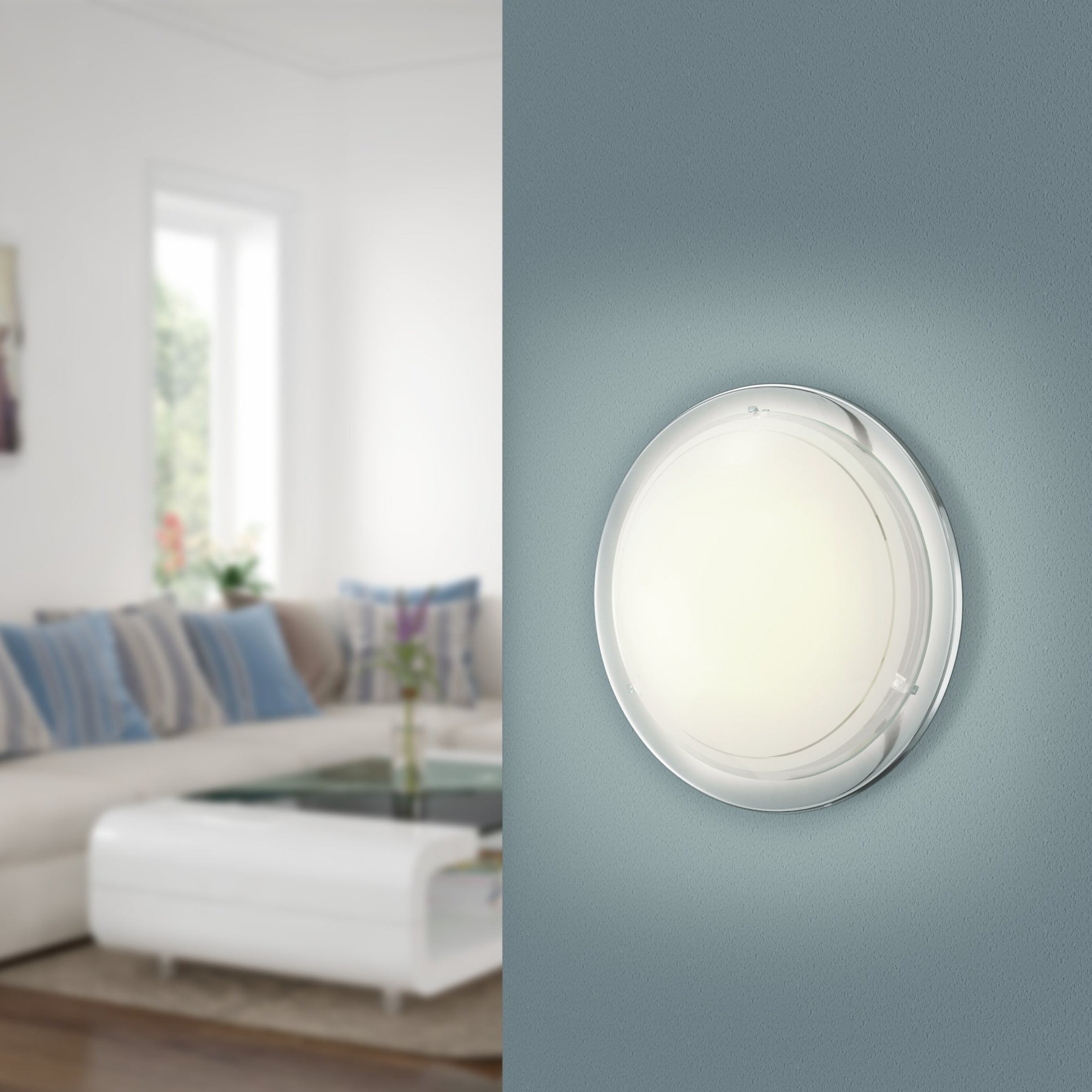 Plafoniera PLANET 1 Silver & White Rotunda 29CM