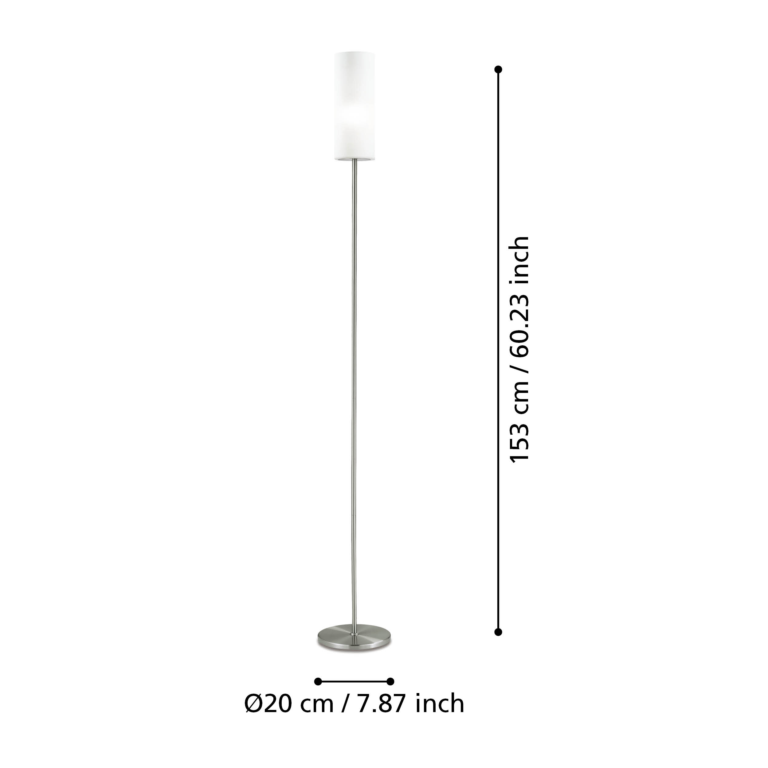 Lampadar TROY 3 Silver 153CM Eglo