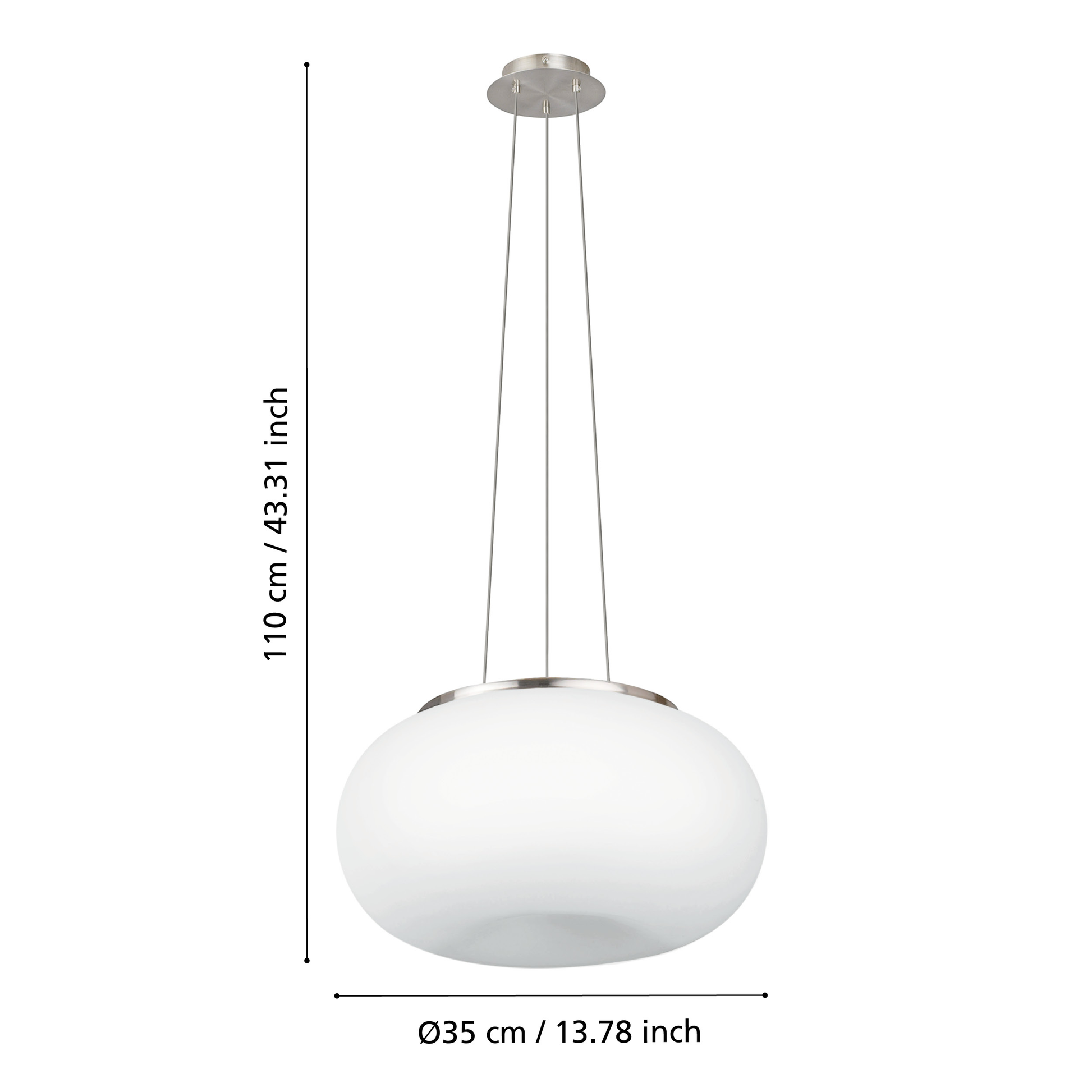 Lustra Suspendata OPTICA White Ø38CM Eglo