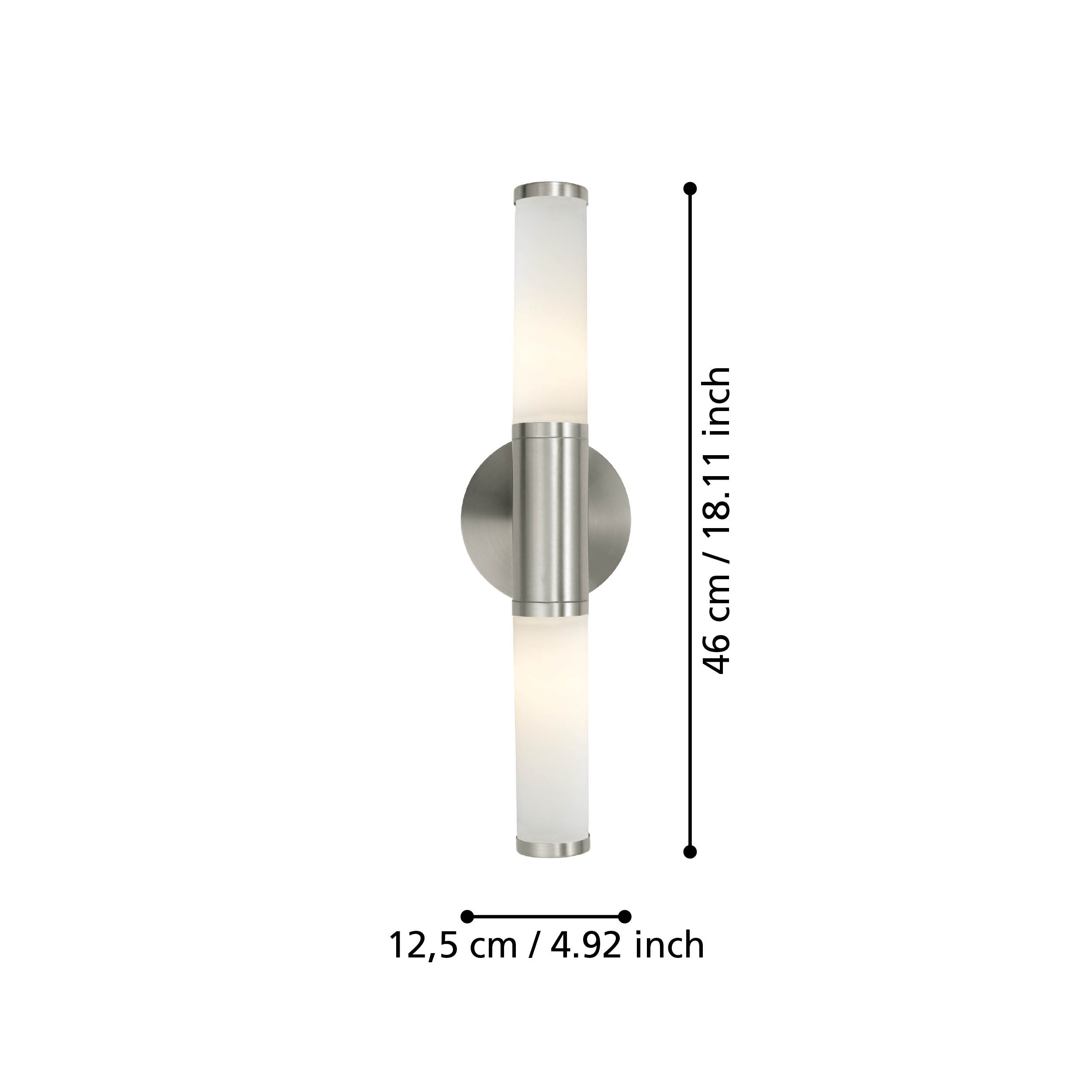Aplica Perete Palmera Silver & White Eglo IP44