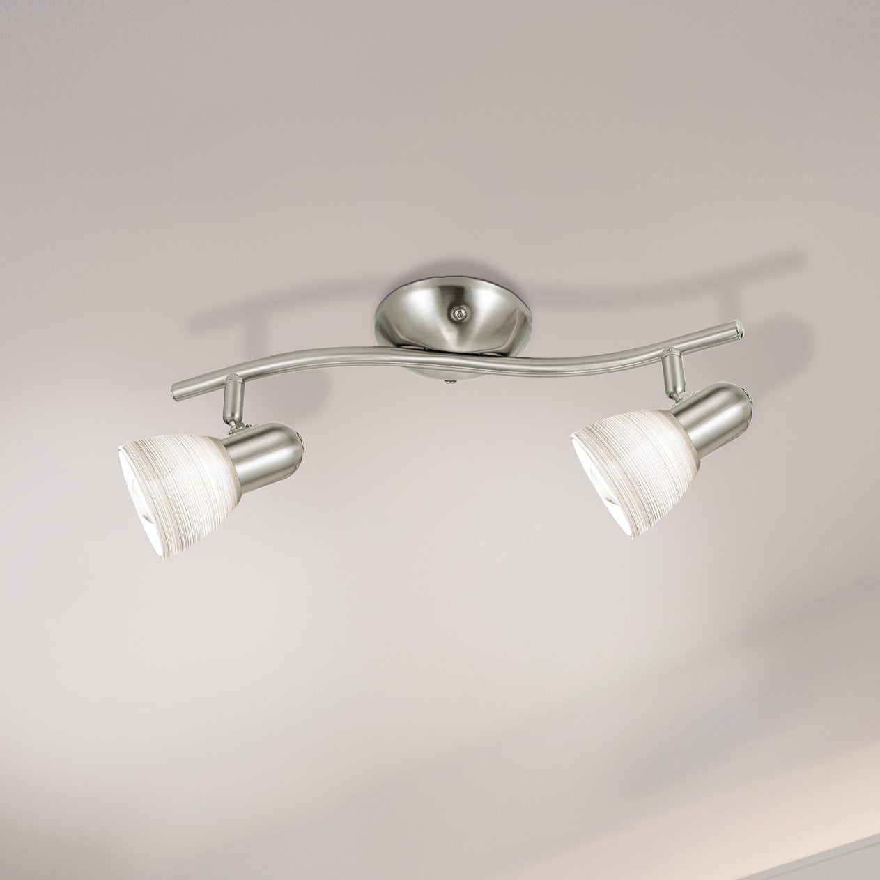 Lustra cu 2 Spoturi Reglabile DAKAR 1 Silver & White