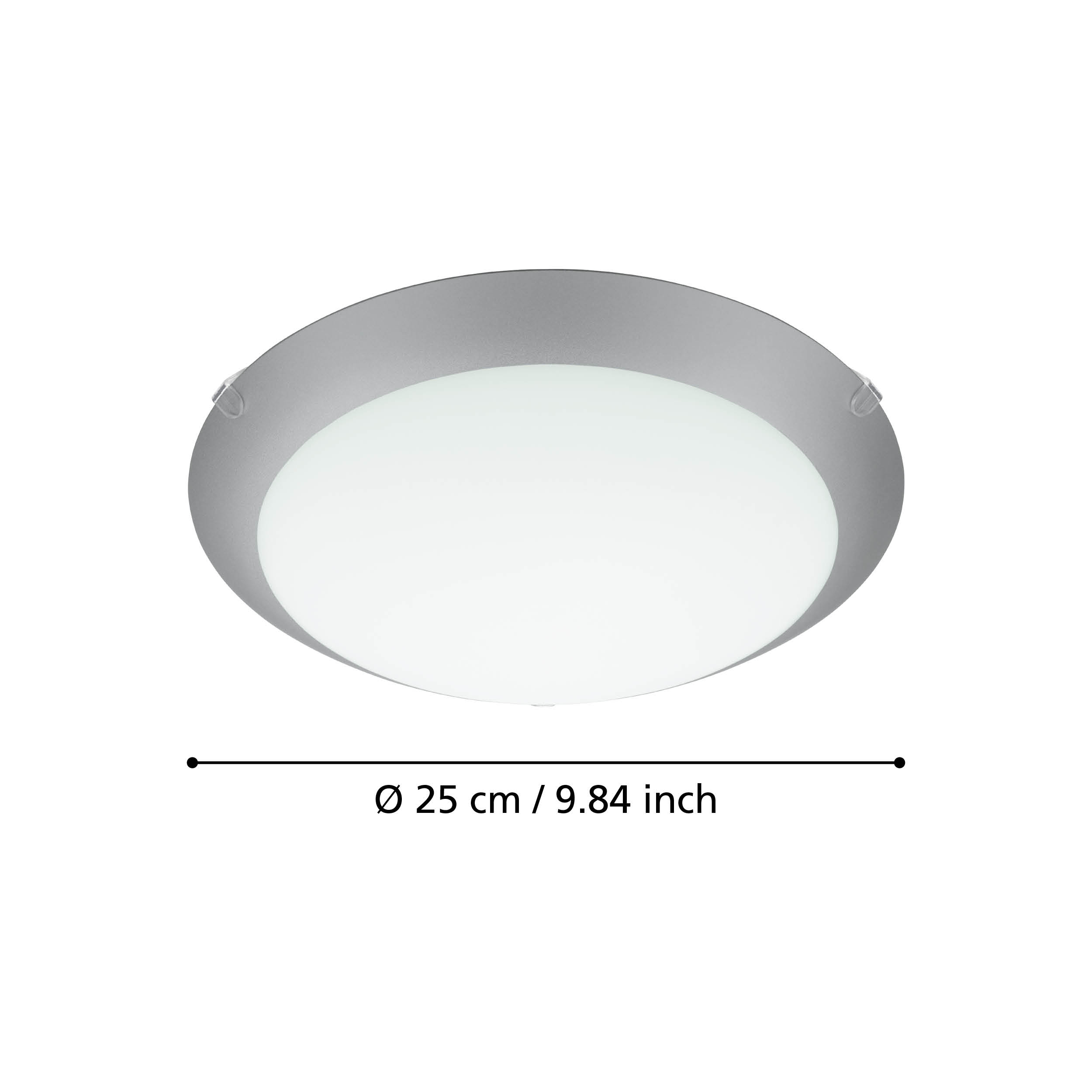 Plafoniera MARS 1 Silver & White Rotunda 25CM