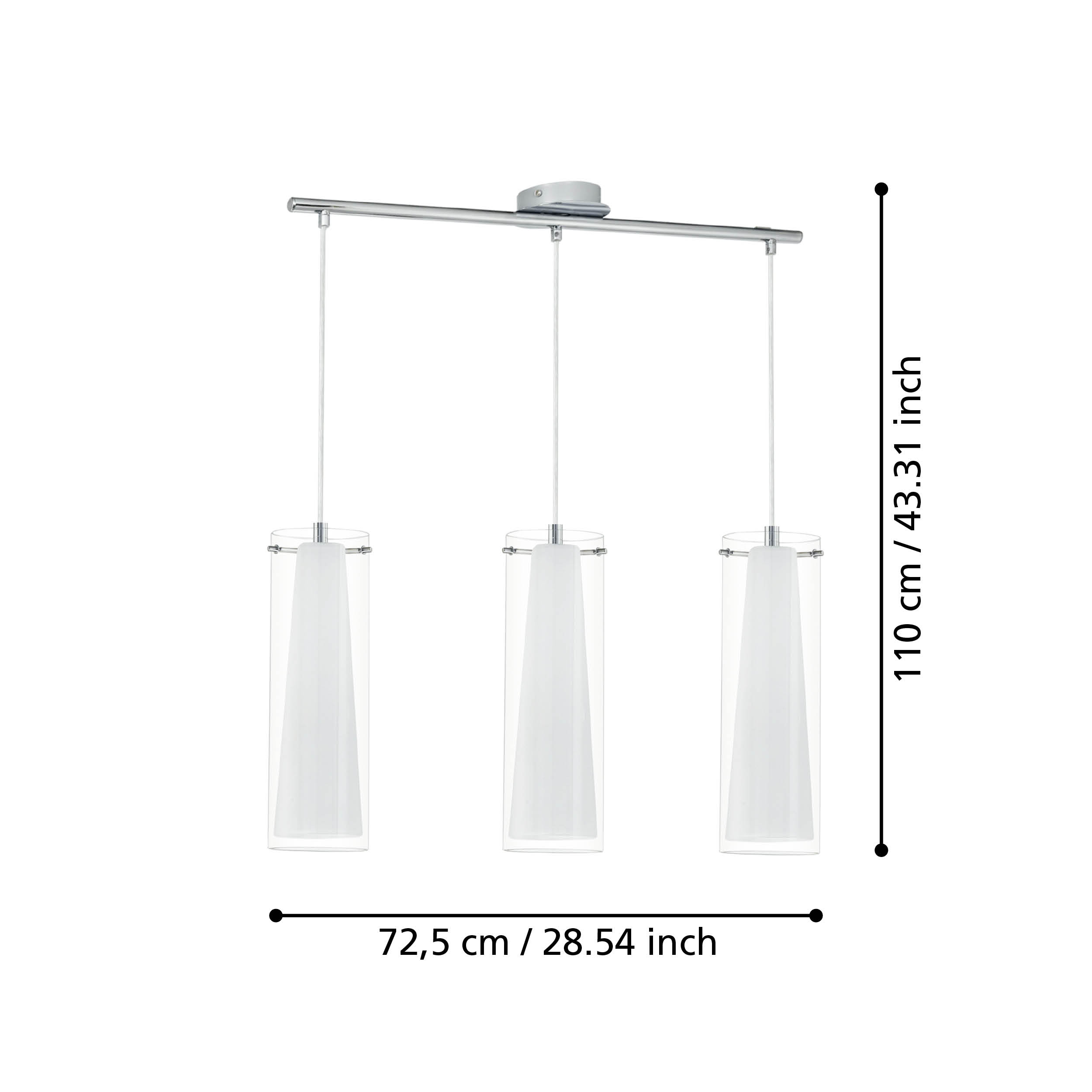 Lustra Suspendata PINTO Silver 110CM