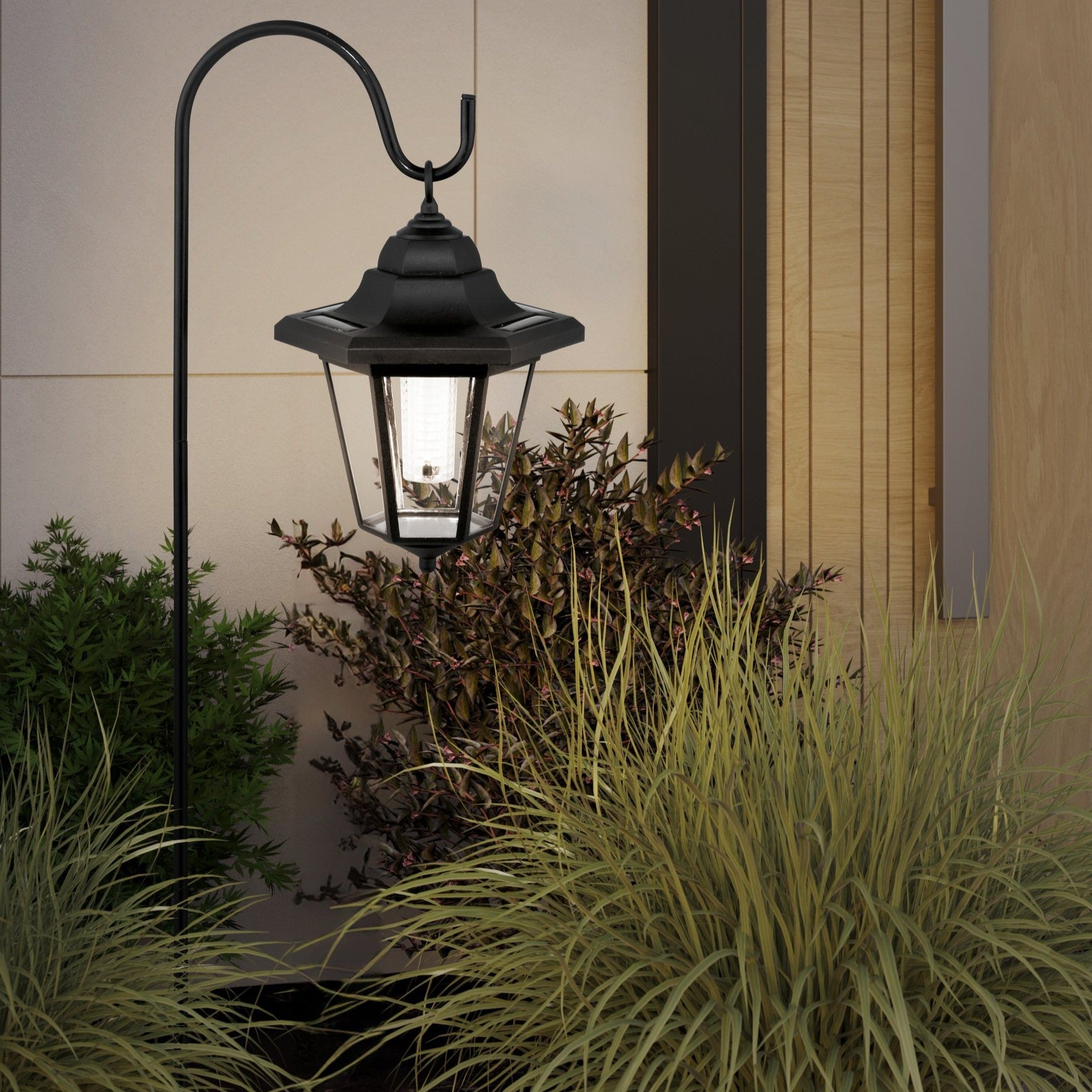 Stalp de Gradina SOLAR Black cu Incarcare Solara 74CM Premium