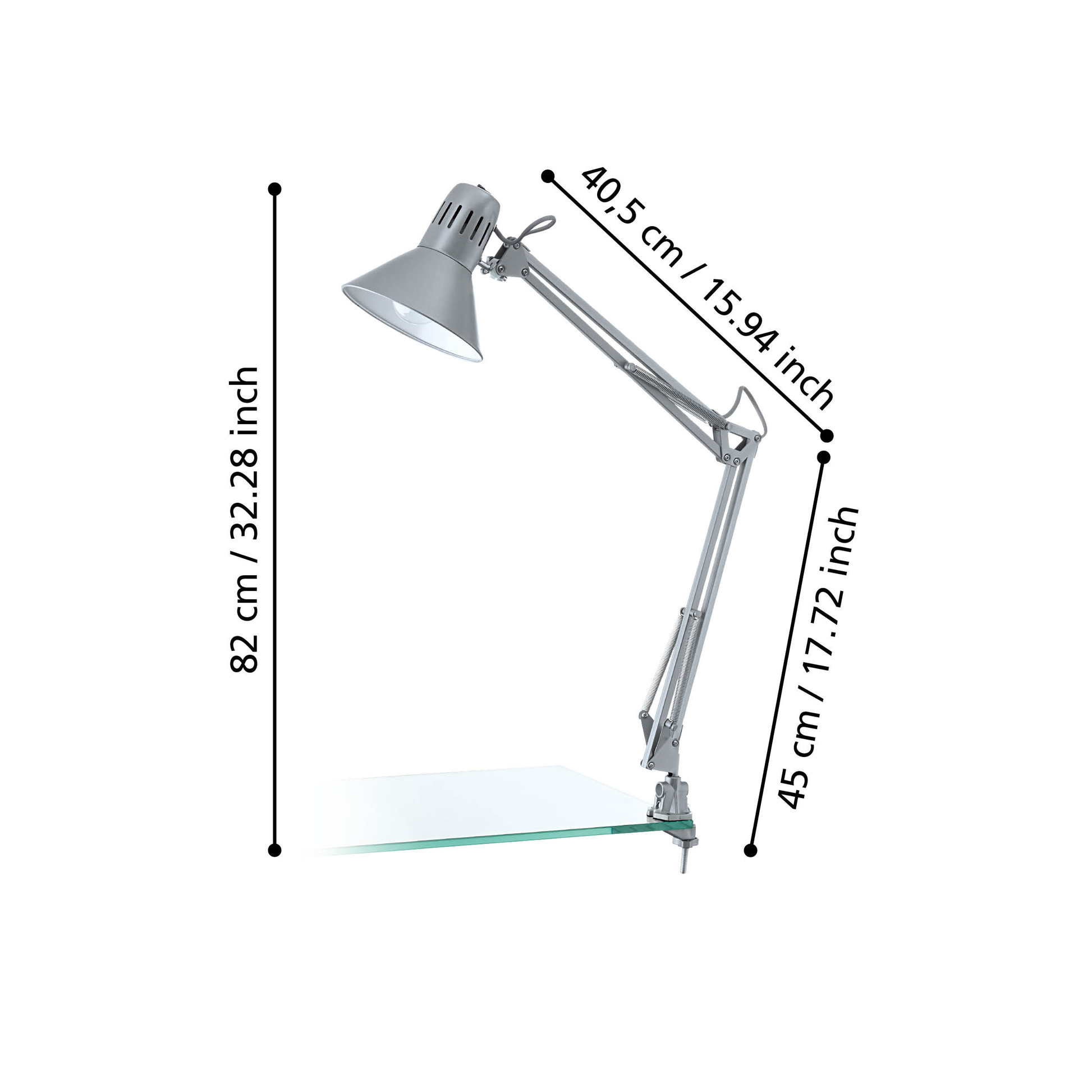 Veioza FIRMO cu Clema Silver 73CM Eglo