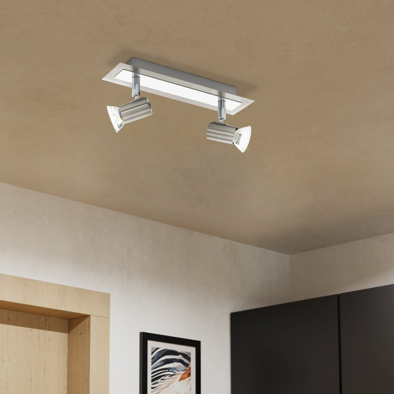 Lustra Rotello Silver cu 2 Spoturi Reglabile
