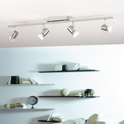 Lustra Cu 4 Spoturi Reglabile Silver ROTTELO 78CM