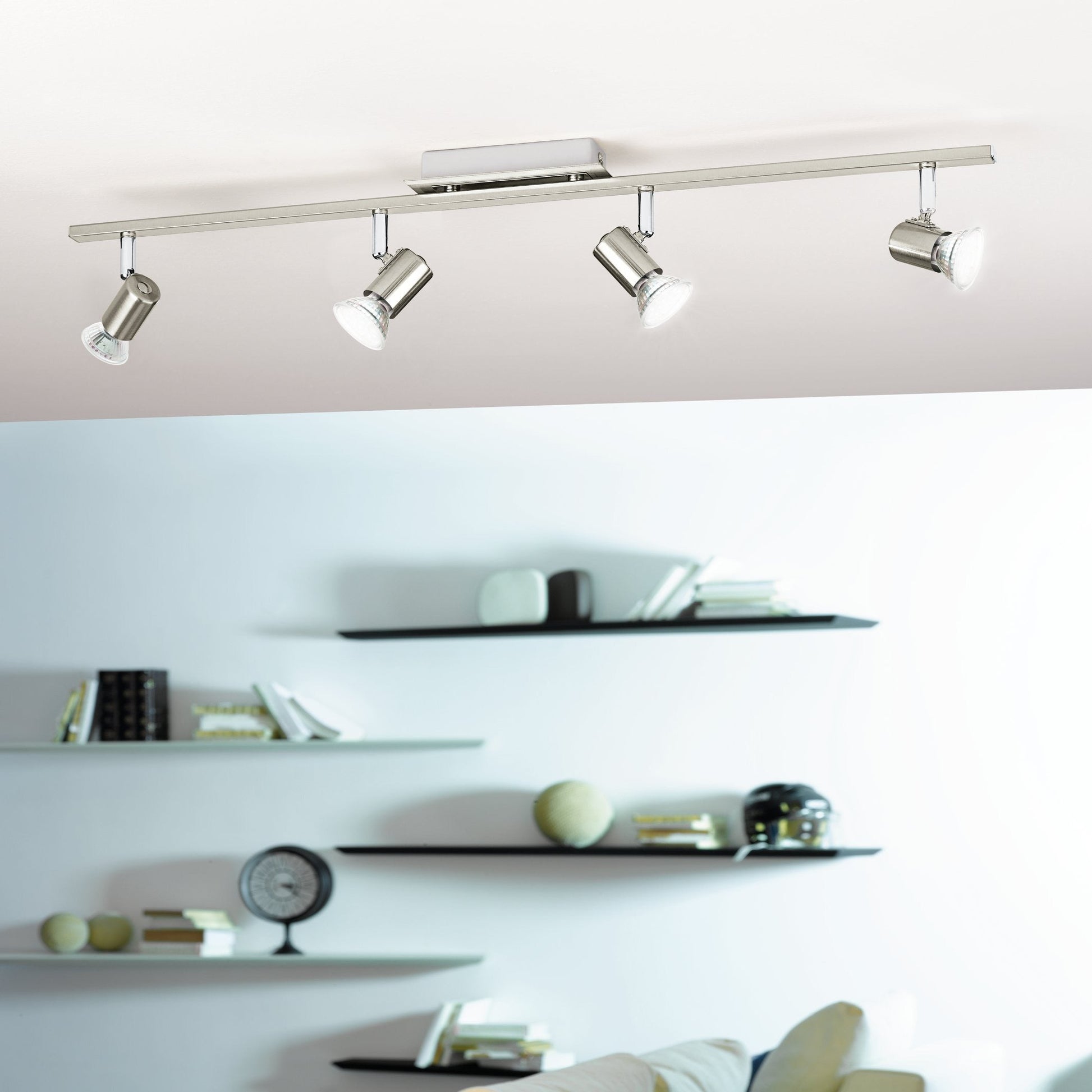 Lustra Cu 4 Spoturi Reglabile Silver ROTTELO 78CM