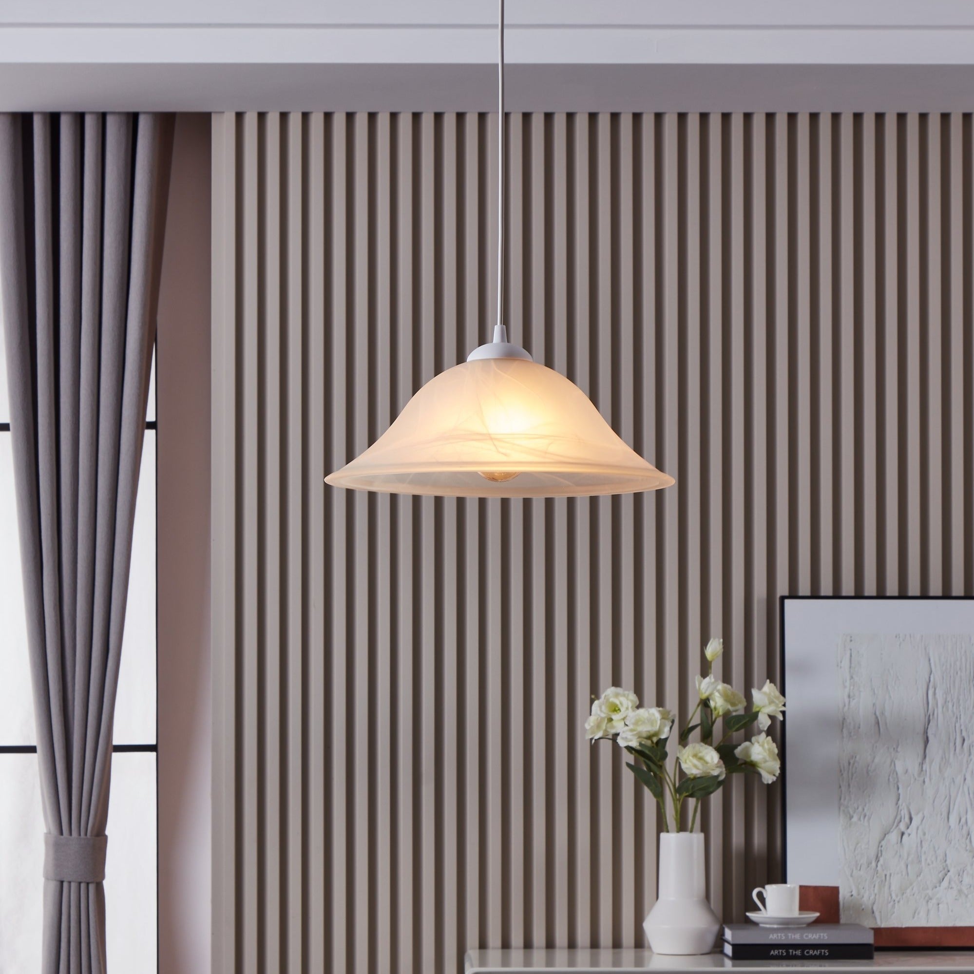 Pendul ALBANY White 1xE27 Eglo Ø35CM