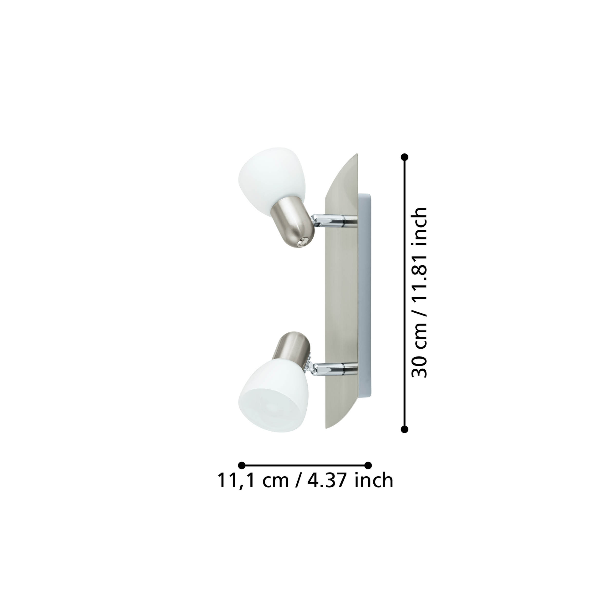 Lustra cu 2 Spoturi Reglabile ENEA Silver Eglo