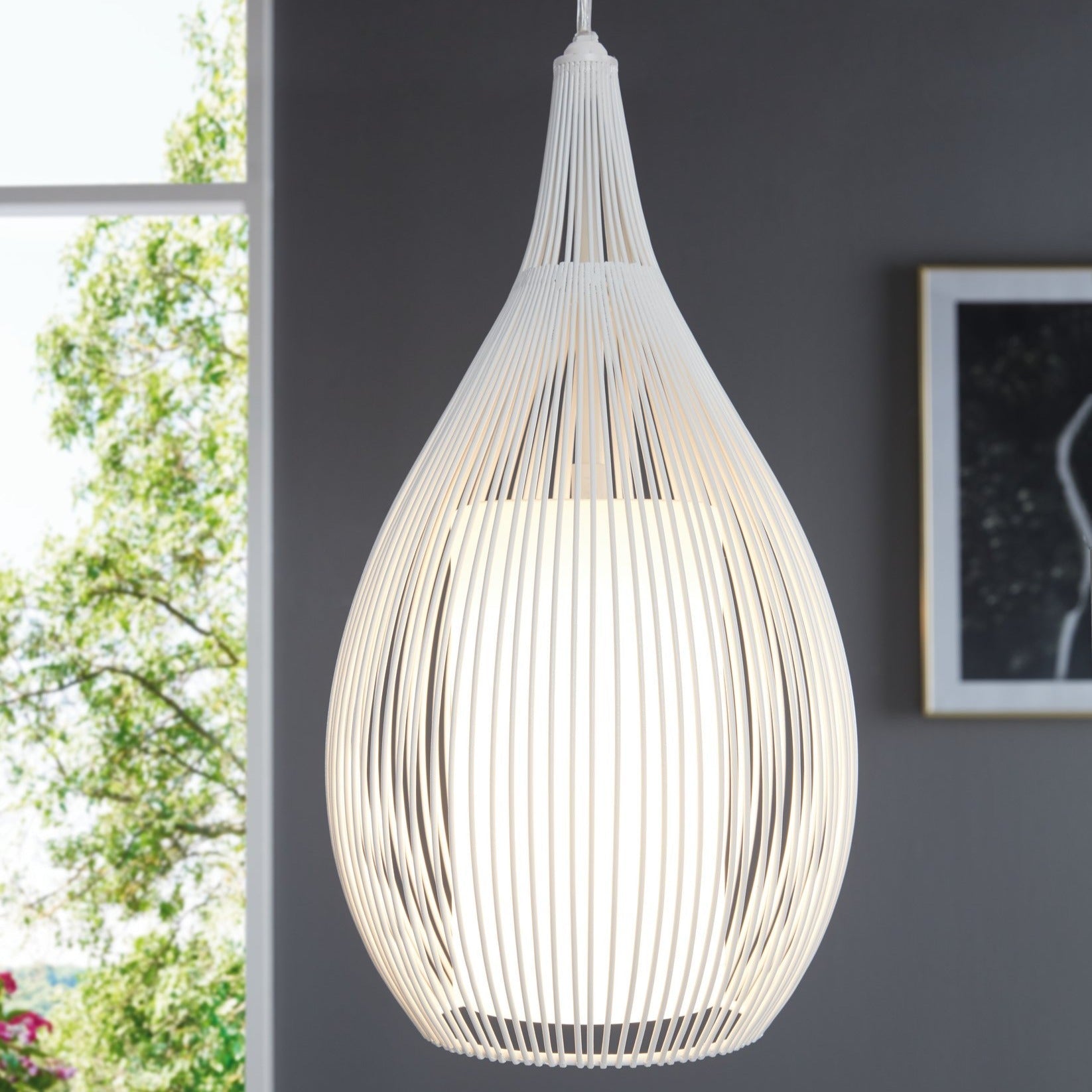 Pendul RAZONI White 1xE27 Eglo Ø19CM