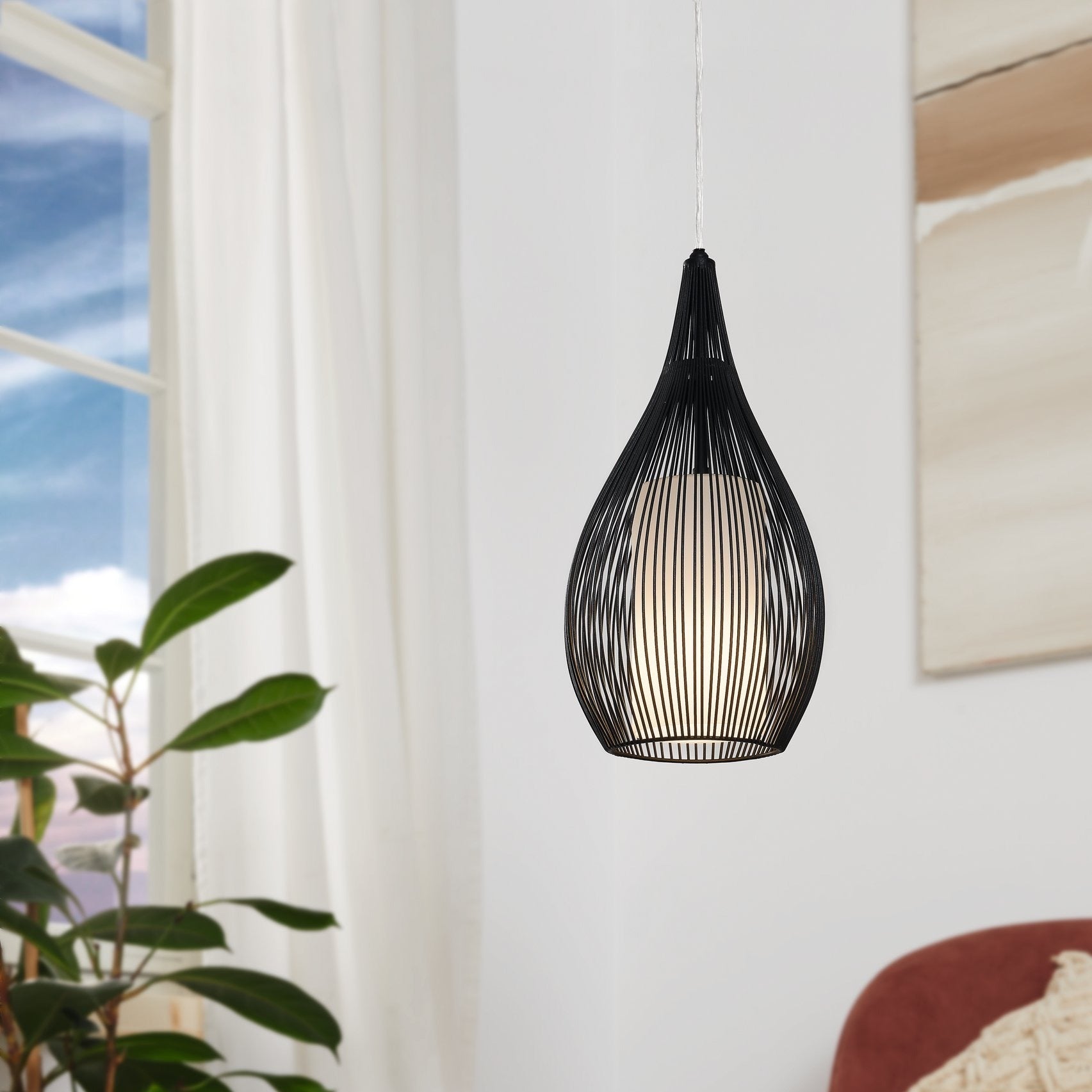 Pendul RAZONI Black 1xE27 Eglo Ø19CM Resigilat R2