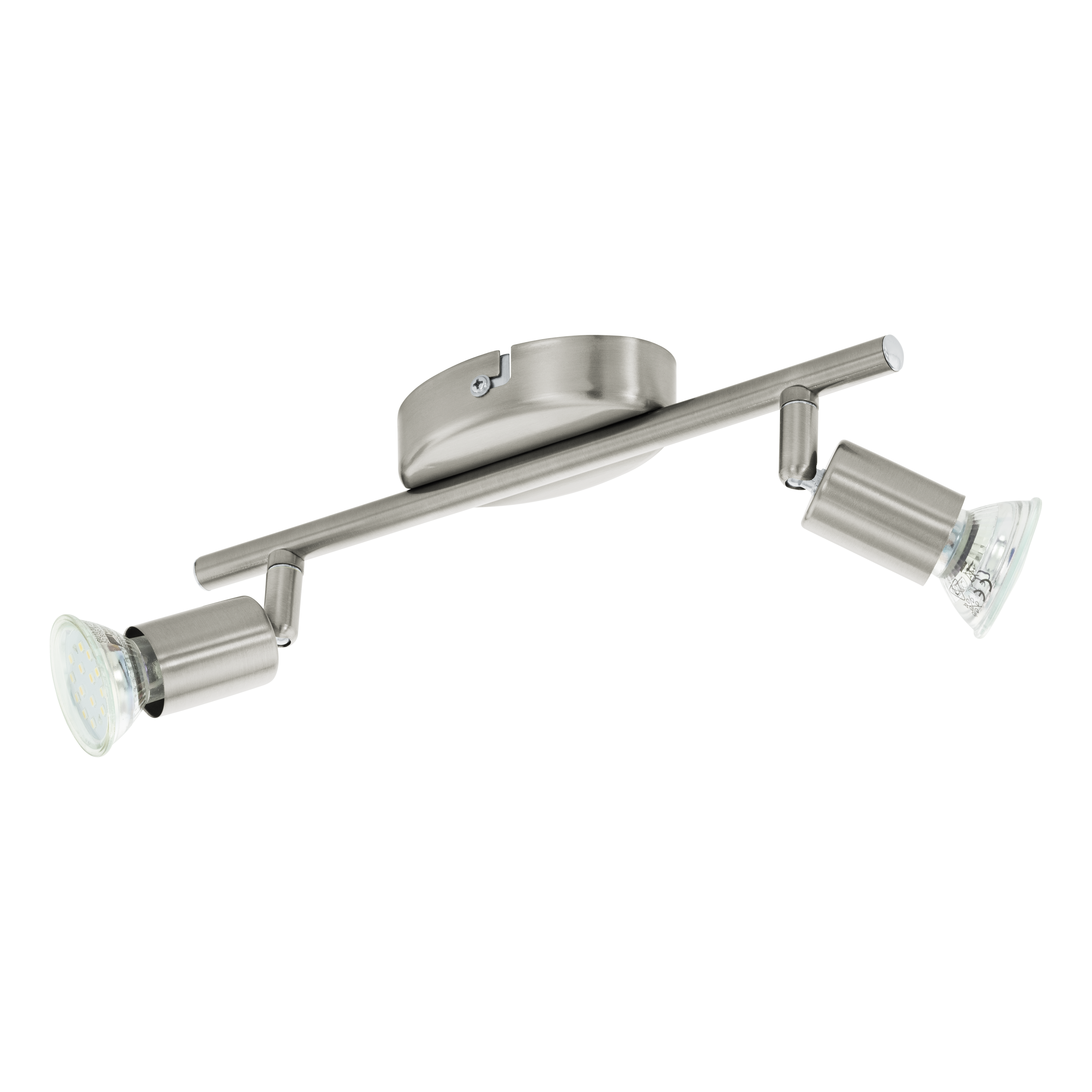 Lustra Buzz-Led Silver cu 2 Spoturi Reglabile