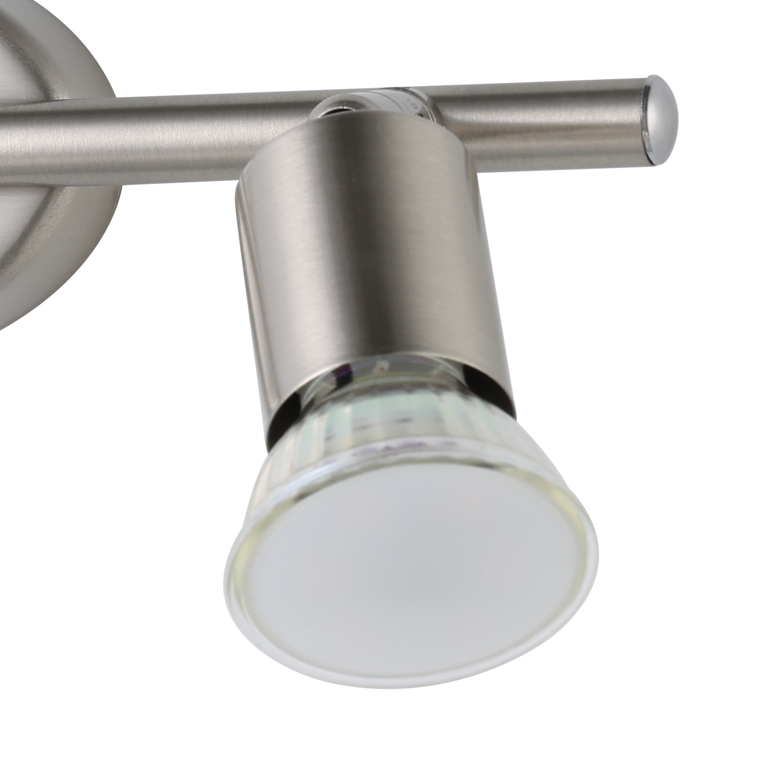 Lustra Buzz-Led Silver cu 2 Spoturi Reglabile