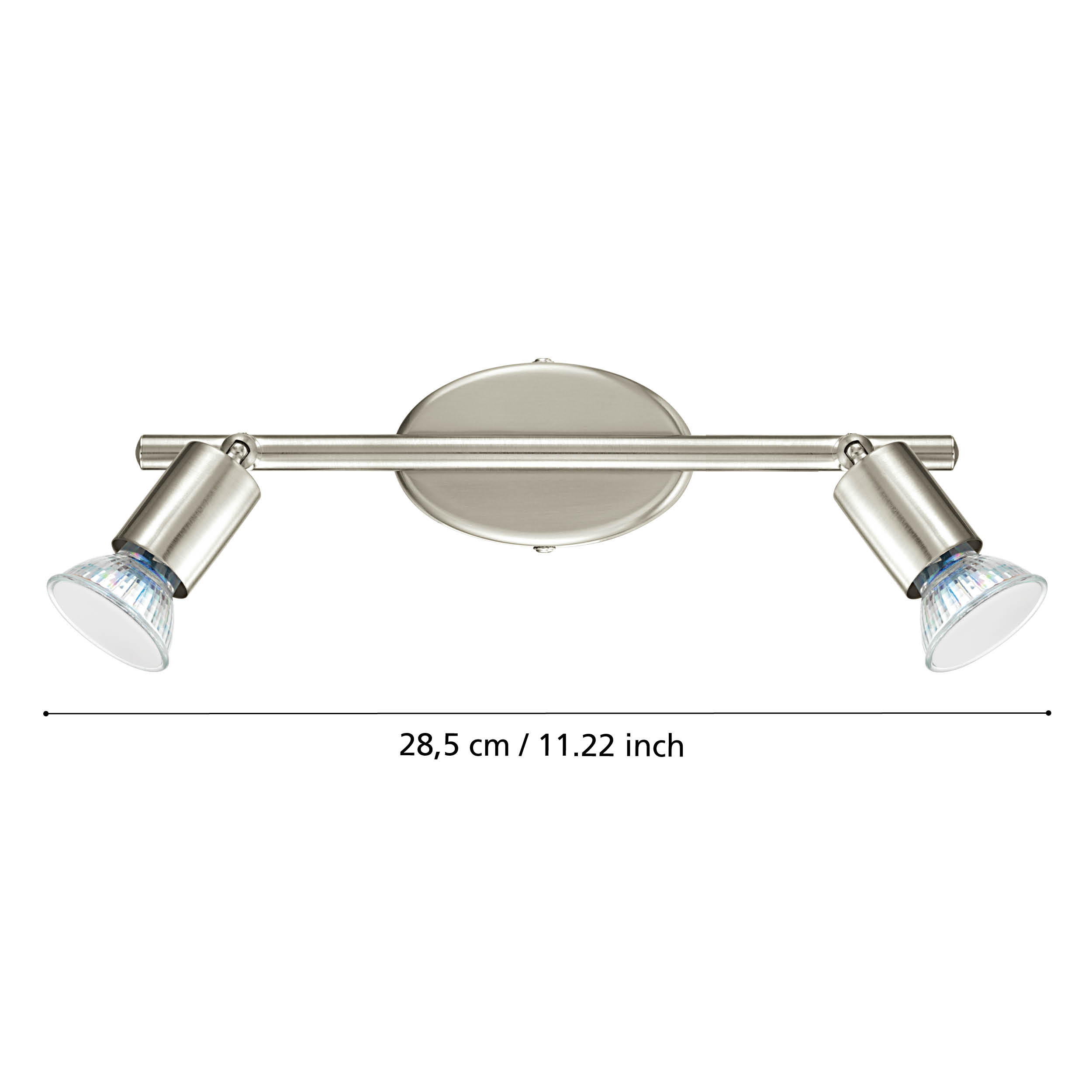 Lustra Buzz-Led Silver cu 2 Spoturi Reglabile