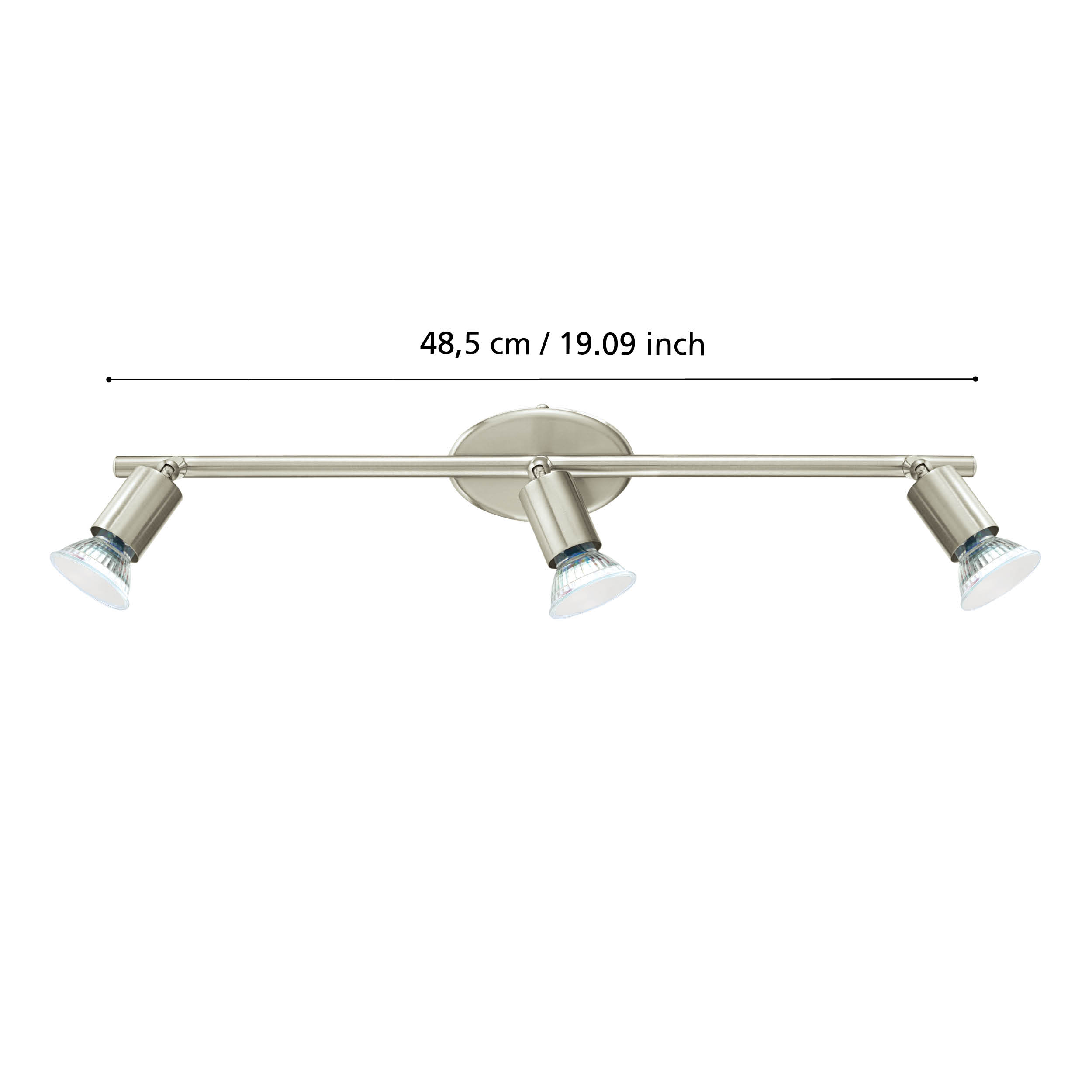 Lustra Cu 3 Spoturi Reglabile Silver BUZZ-LED 48.5CM ARGINTIE Lighting Fixtures