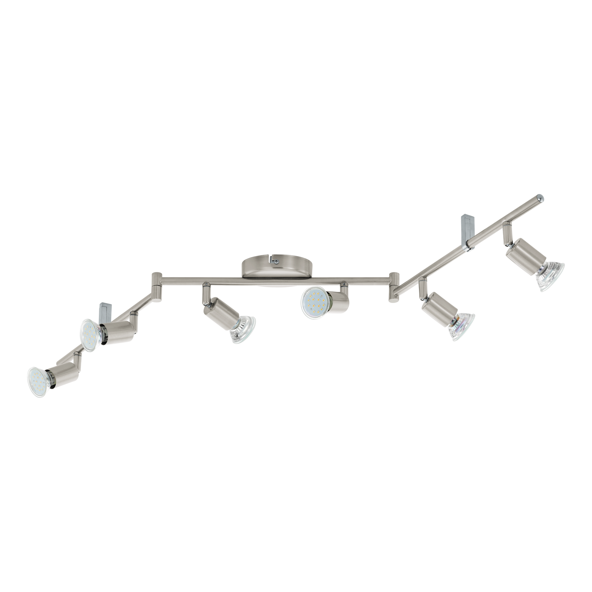 Lustra BUZZ-LED Reglabila Argintie 105cm