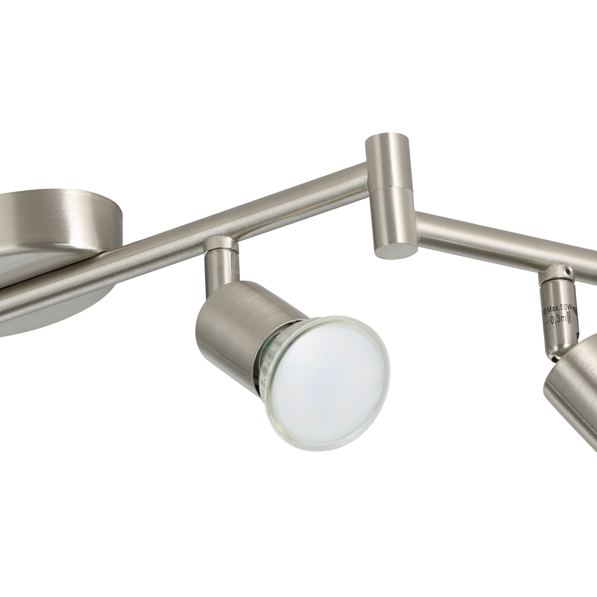 Lustra BUZZ-LED Reglabila Argintie 105cm