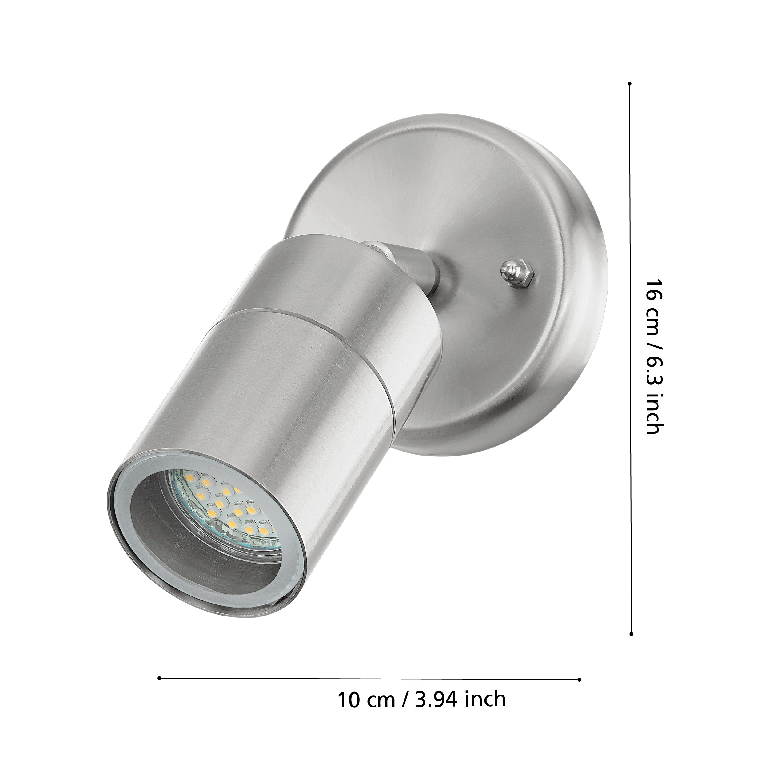 Aplica Exterior STOCKHOLM 1 Silver Eglo Wall Light Fixtures