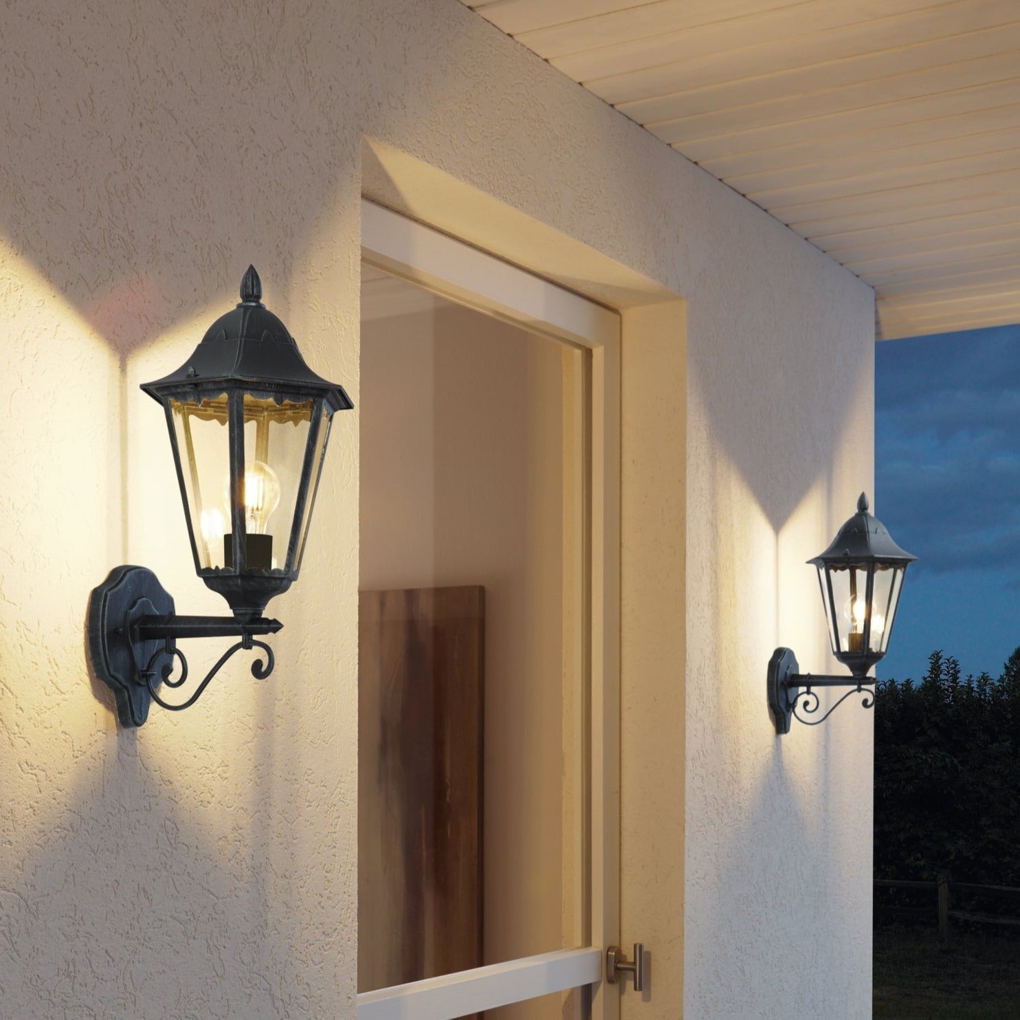 Aplica Exterior Tip Felinar NAVEDO Black & Silver 47CM