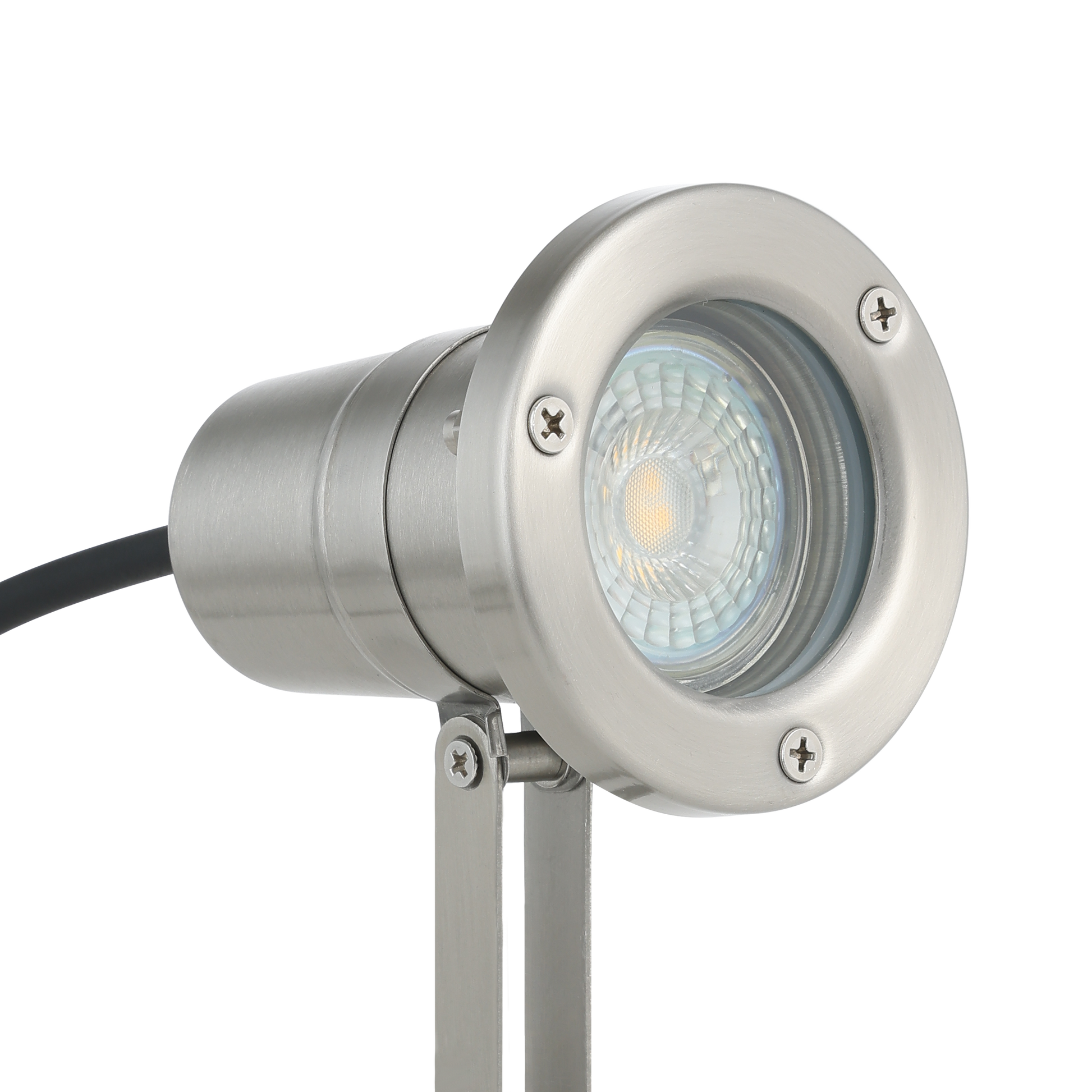 Stalp De Gradina cu Proiector Reglabil NEMA Silver IP54