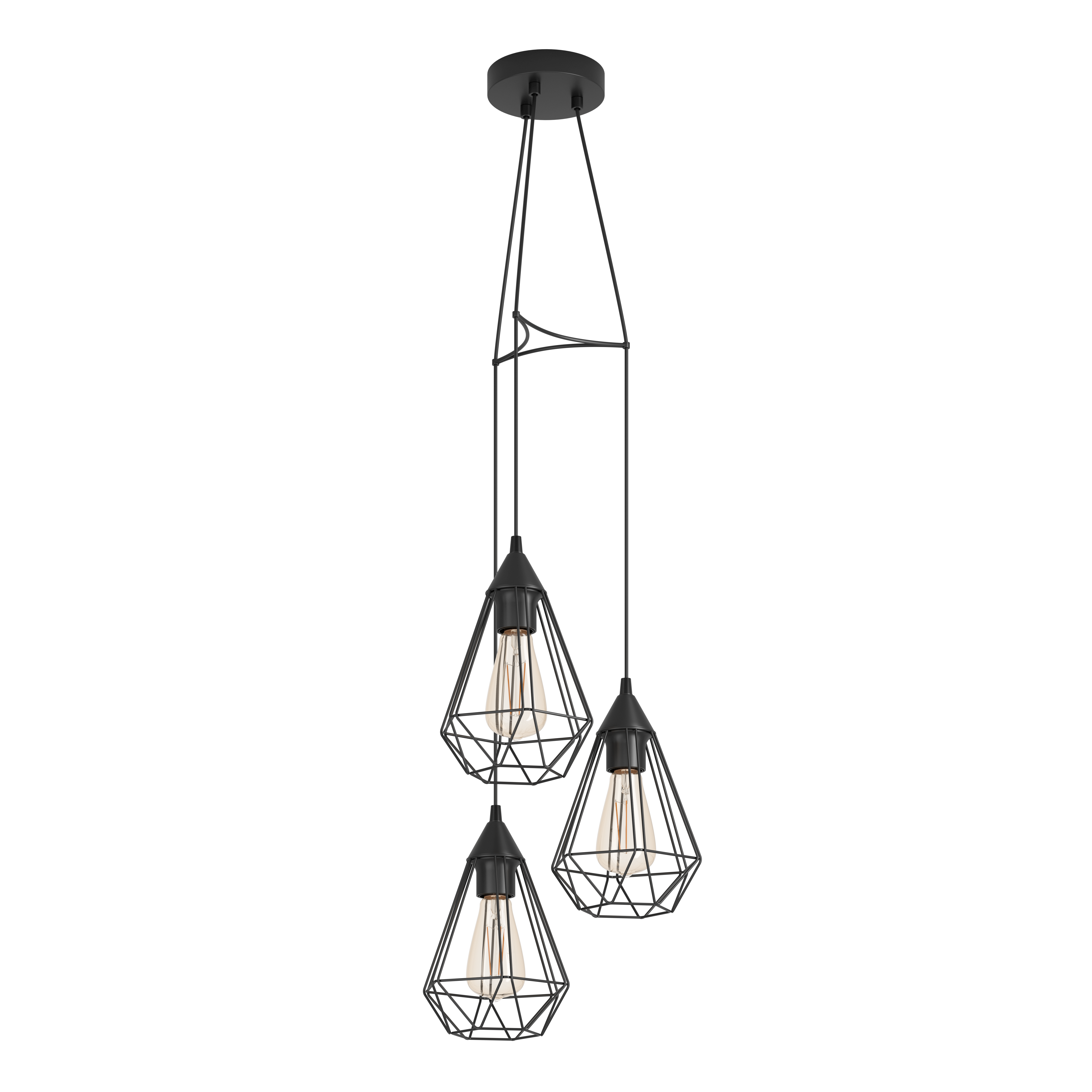 Lustra Suspendata Tarbes Black 3xE27 Eglo Resigilat R2