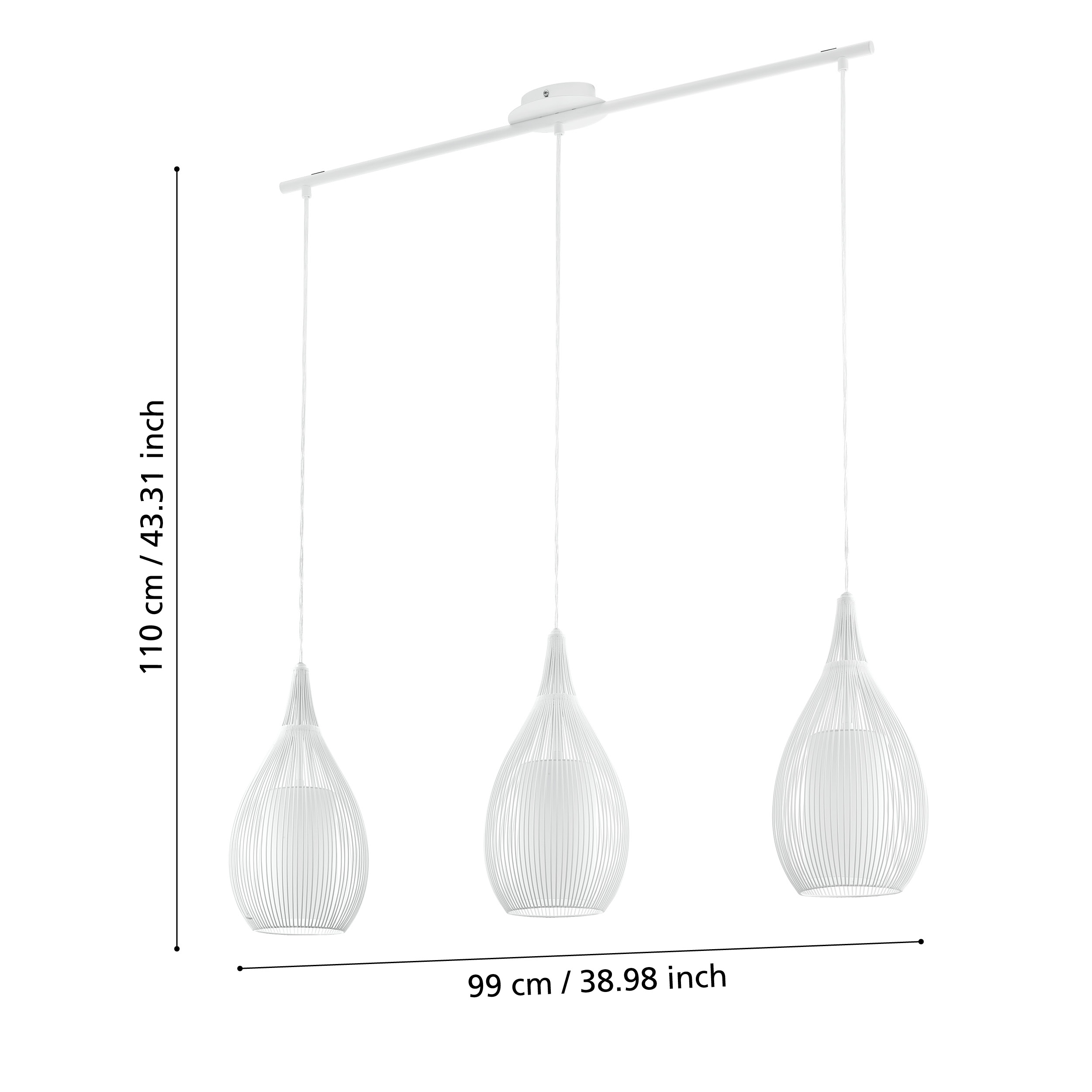 Lustra Suspendata RAZONI White 110CM