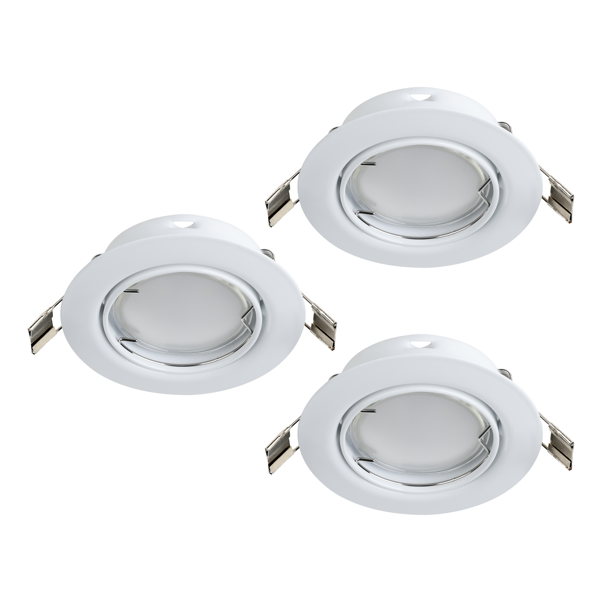 Set 3 Spoturi PENETO EGLO / Rotund / Alb / ⌀87mm / Incastrabil