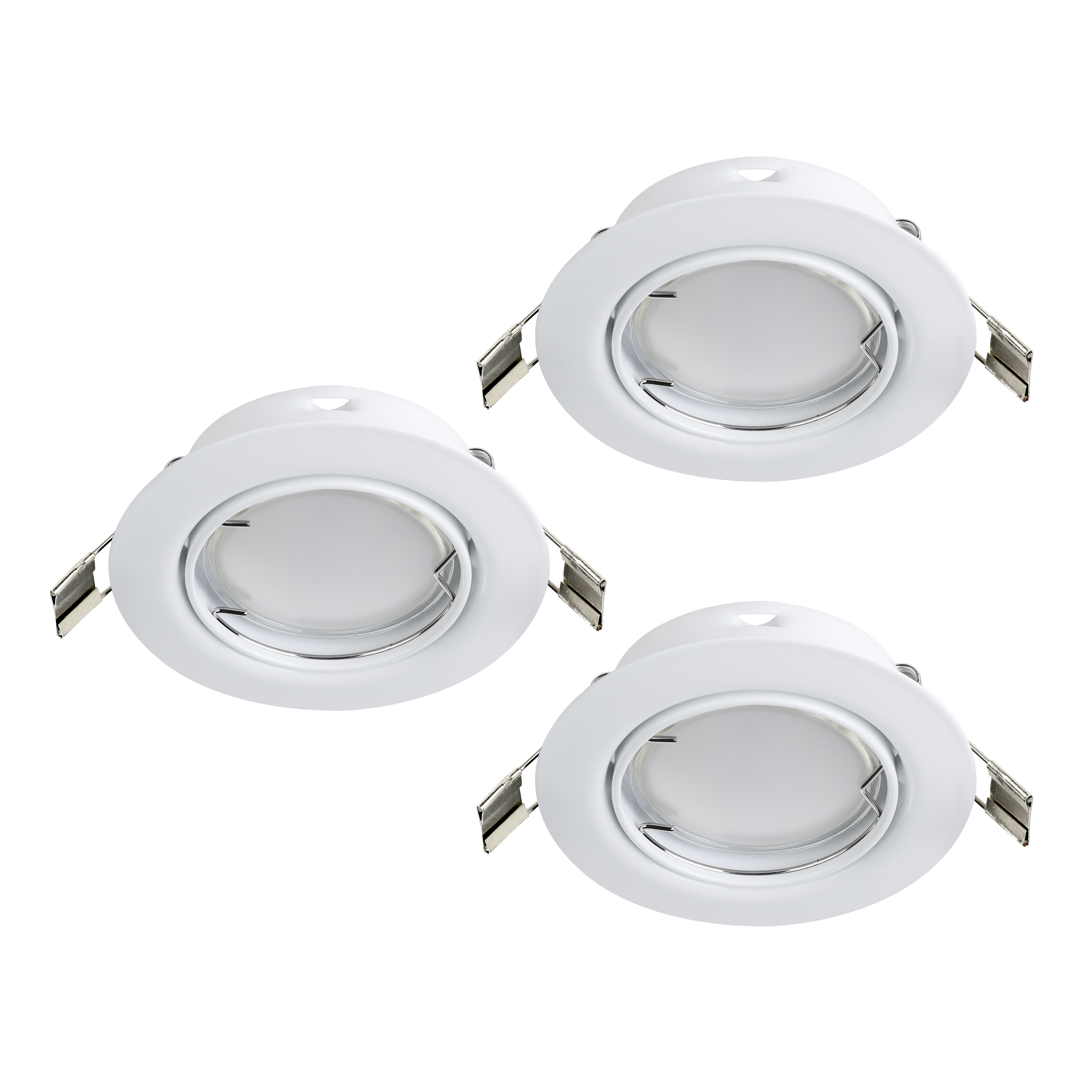 Set 3 Spoturi PENETO EGLO / Rotund / Alb / ⌀87mm / Incastrabil