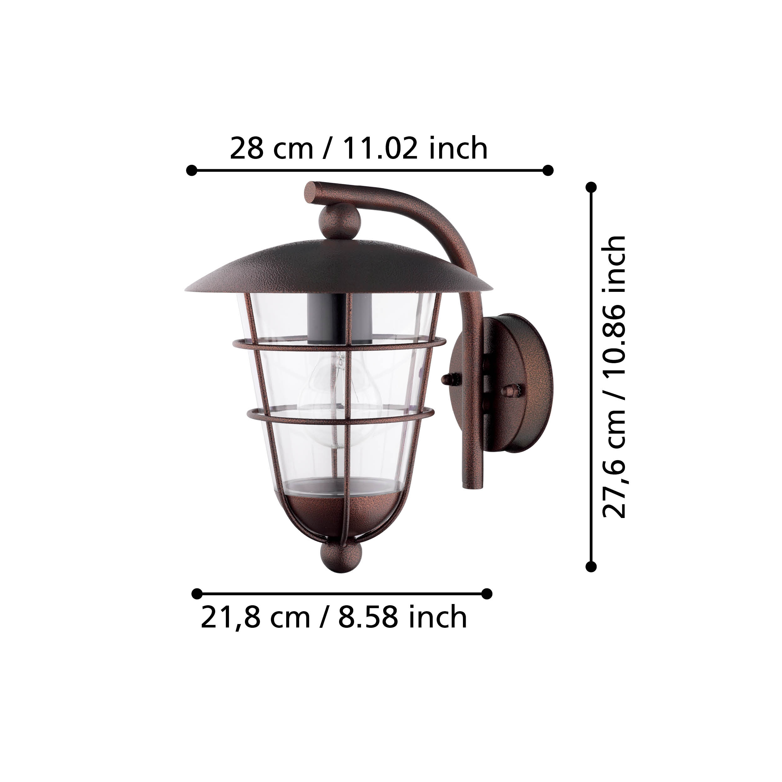 Aplica Exterior Pulfero 1 Brown IP44 Eglo 1xE27