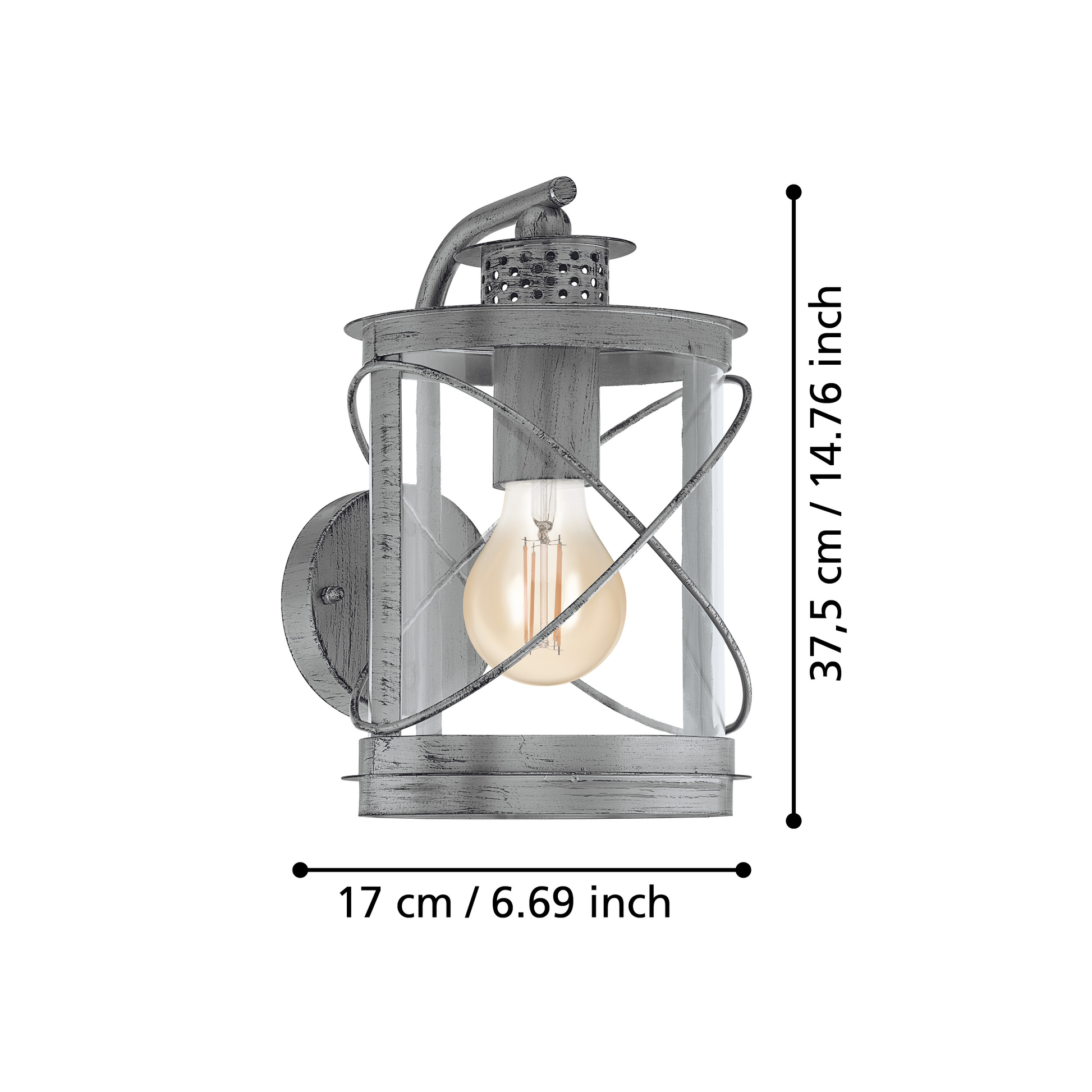 Aplica Exterior Tip Felinar HILBURN 1 Silver
